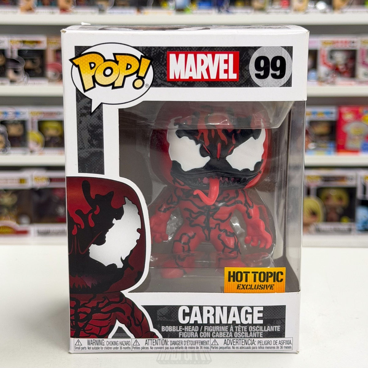 Funko Pop Marvel Carnage Hot Topic Exclusive 99 Symbiote Spider-Man Toy Figure