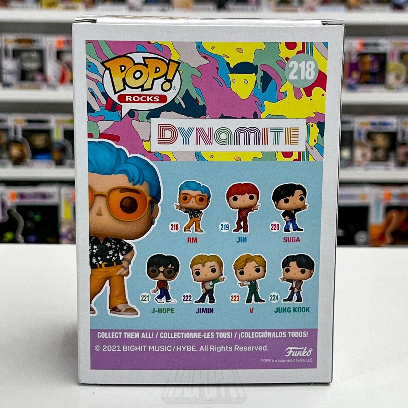 Funko Pop Rocks BTS Dynamite RM 218 Rap Monster Boy Band Korean K-Pop Toy Figure