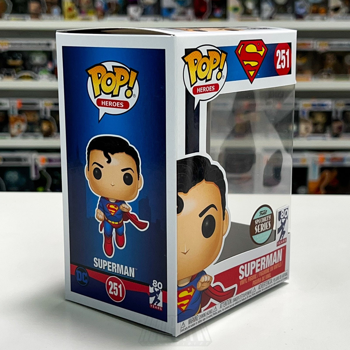 Funko Pop DC Heroes Superman Flying 251 BOX ONLY NO FIGURE NO INSERT Mint Comics
