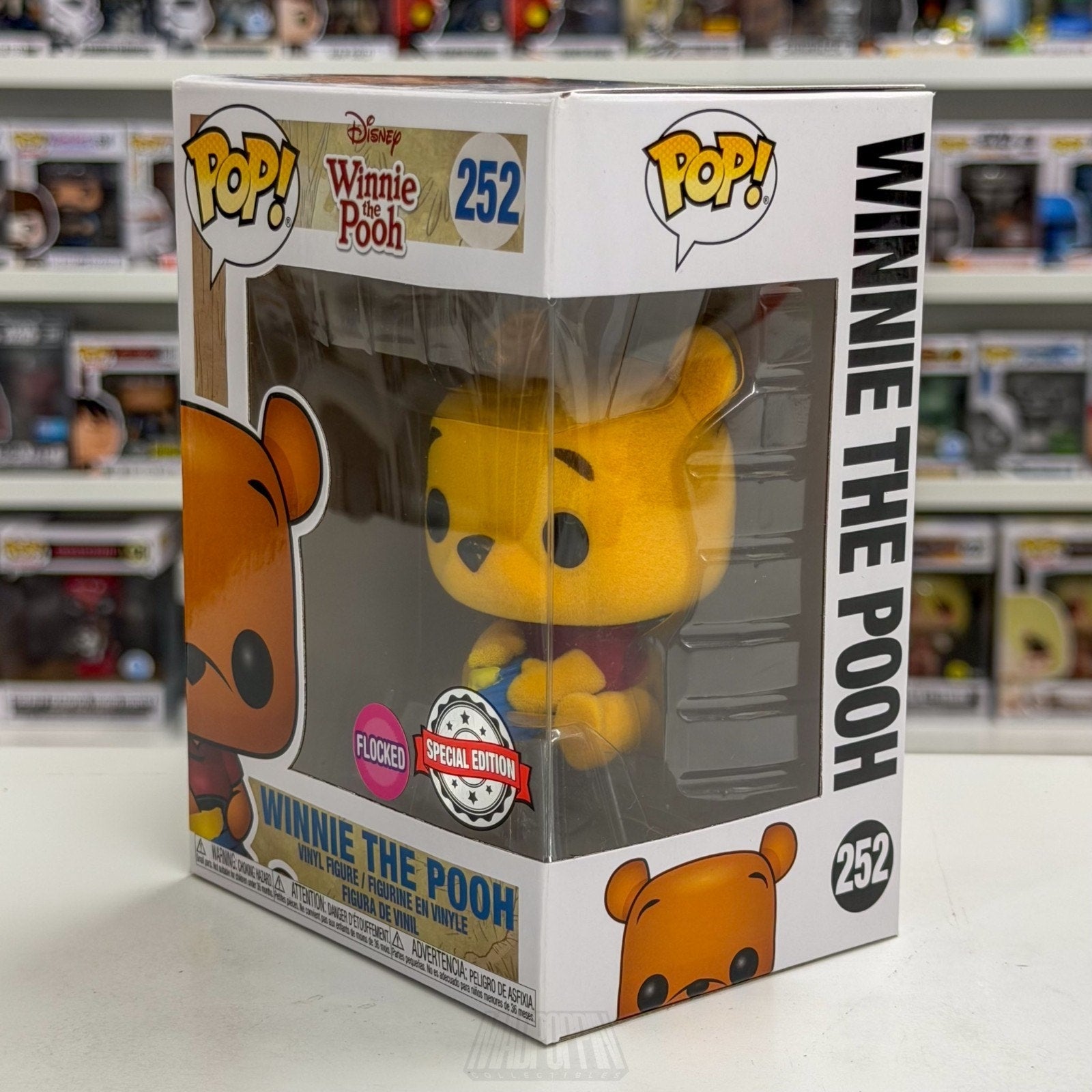 Funko Pop Disney Winnie The Pooh Sitting Flocked Special Edition 252 Bear Figure
