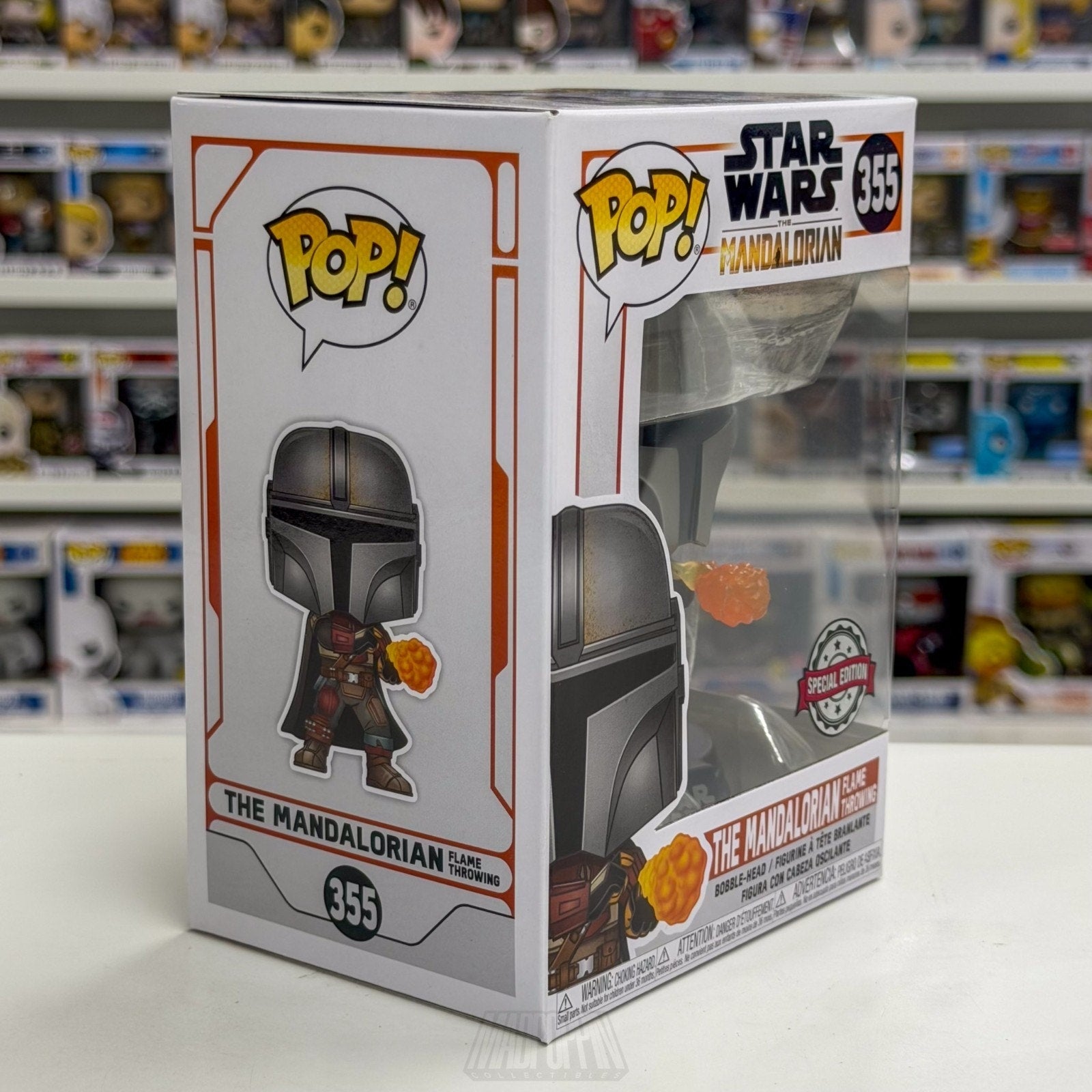 Funko Pop Star Wars Mandalorian Flame Throwing Target 355 Bounty Hunter Figure