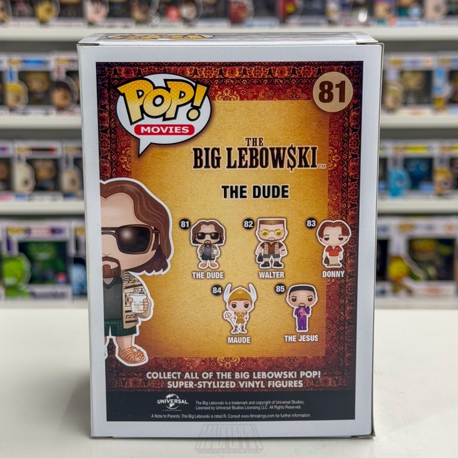 Funko Pop Movies Big Lebowski The Dude w/White Russian 81 Comedy Vinyl Figure