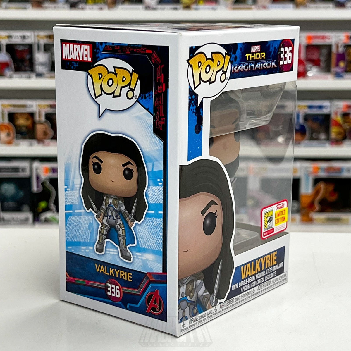 Funko Pop Marvel Thor Ragnarok Valkyrie Battle Outfit 336 SDCC 2018 Vinyl Figure