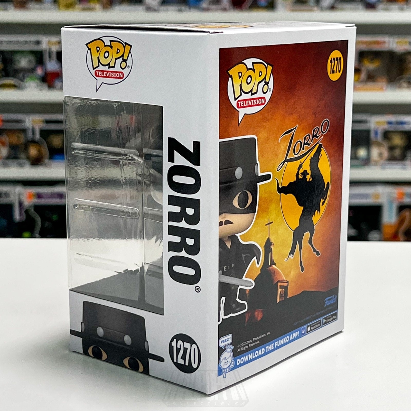 Funko Pop Television Zorro 1270 Masked Vigilante TV Show Vinyl Figure Disney NIB
