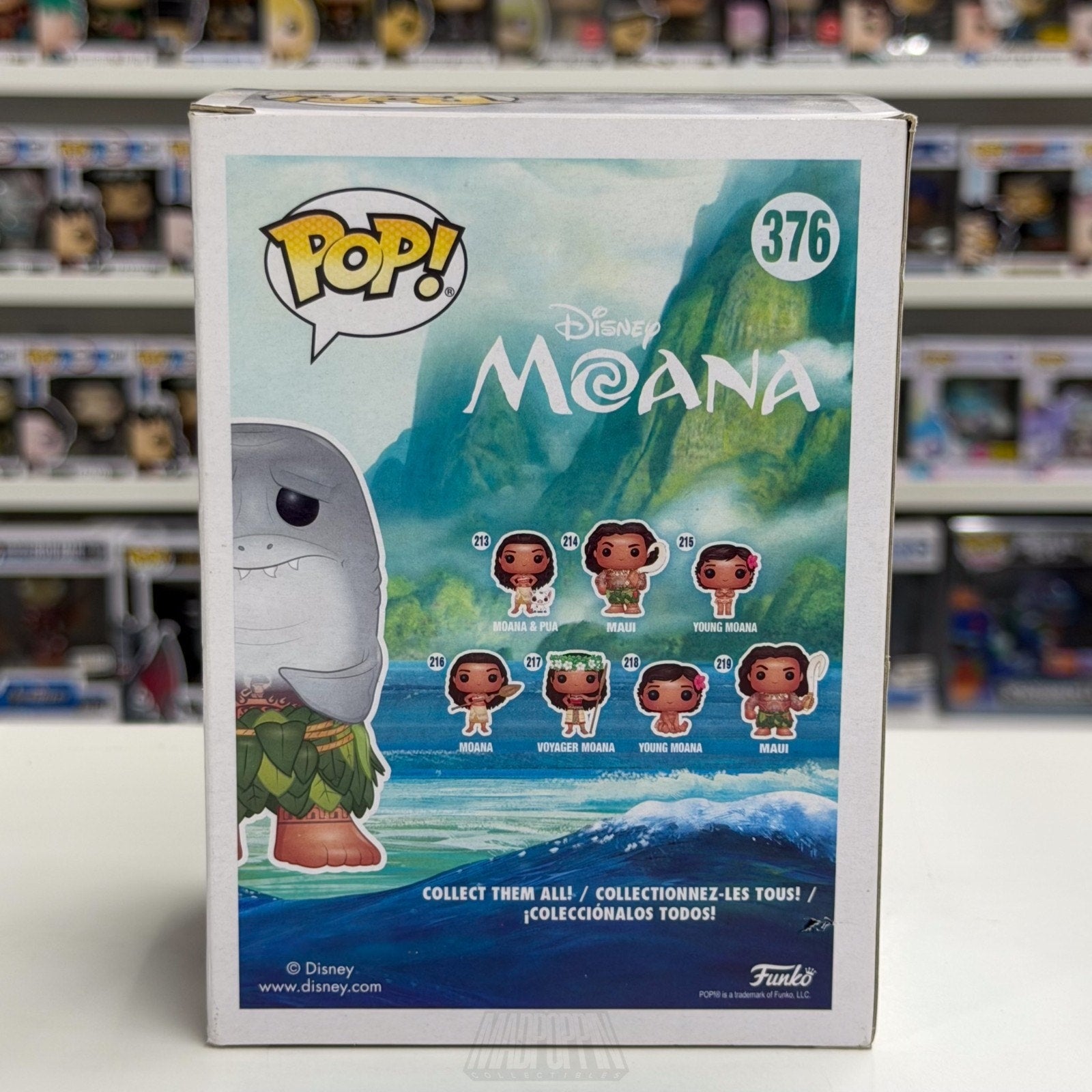 Funko Pop Disney Moana Maui Shark Head ECCC Spring Con 376 Demigod Vinyl Figure