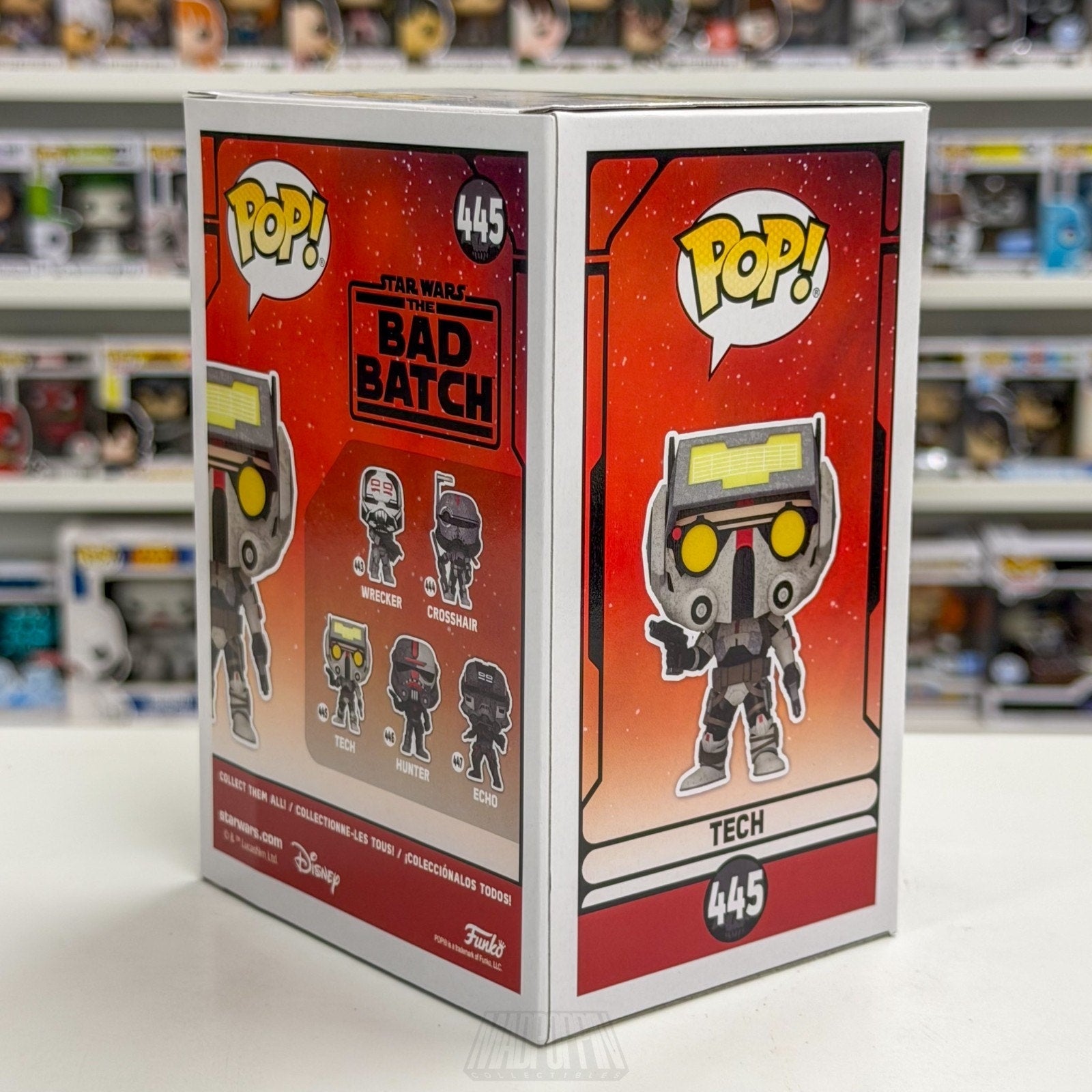 Funko Pop Star Wars The Bad Batch Tech 445 Clone Animated Sci-Fi Vinyl Figure