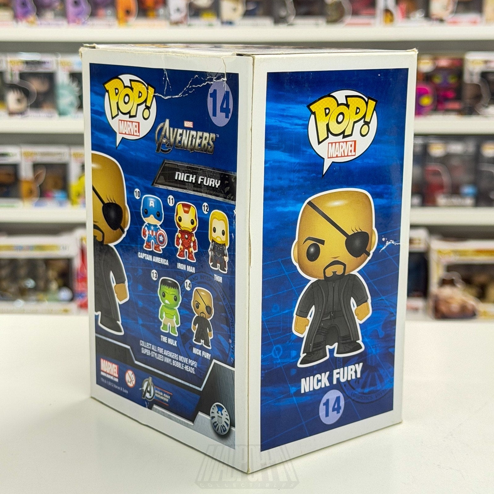 Funko Pop Marvel Avengers Nick Fury 2012 Vaulted 14 SHIELD Agent Vinyl Figure