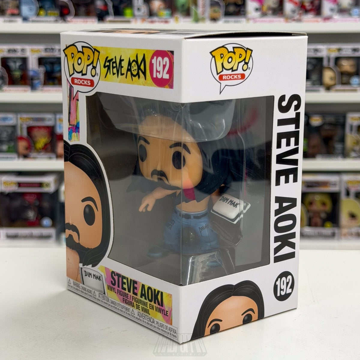 Funko Pop Rocks Steve Aoki Dim Mak Cake 192 Music DJ EDM House Toy Vinyl Figure