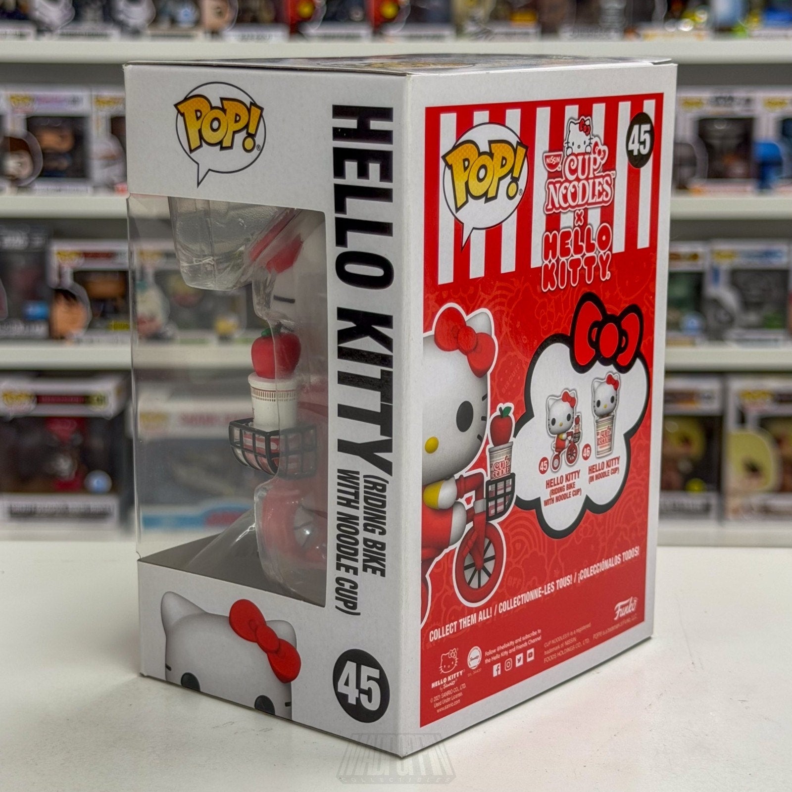 Funko Pop Sanrio Hello Kitty Riding Bike w/Noodles 45 Kawaii Cute Vinyl Figure