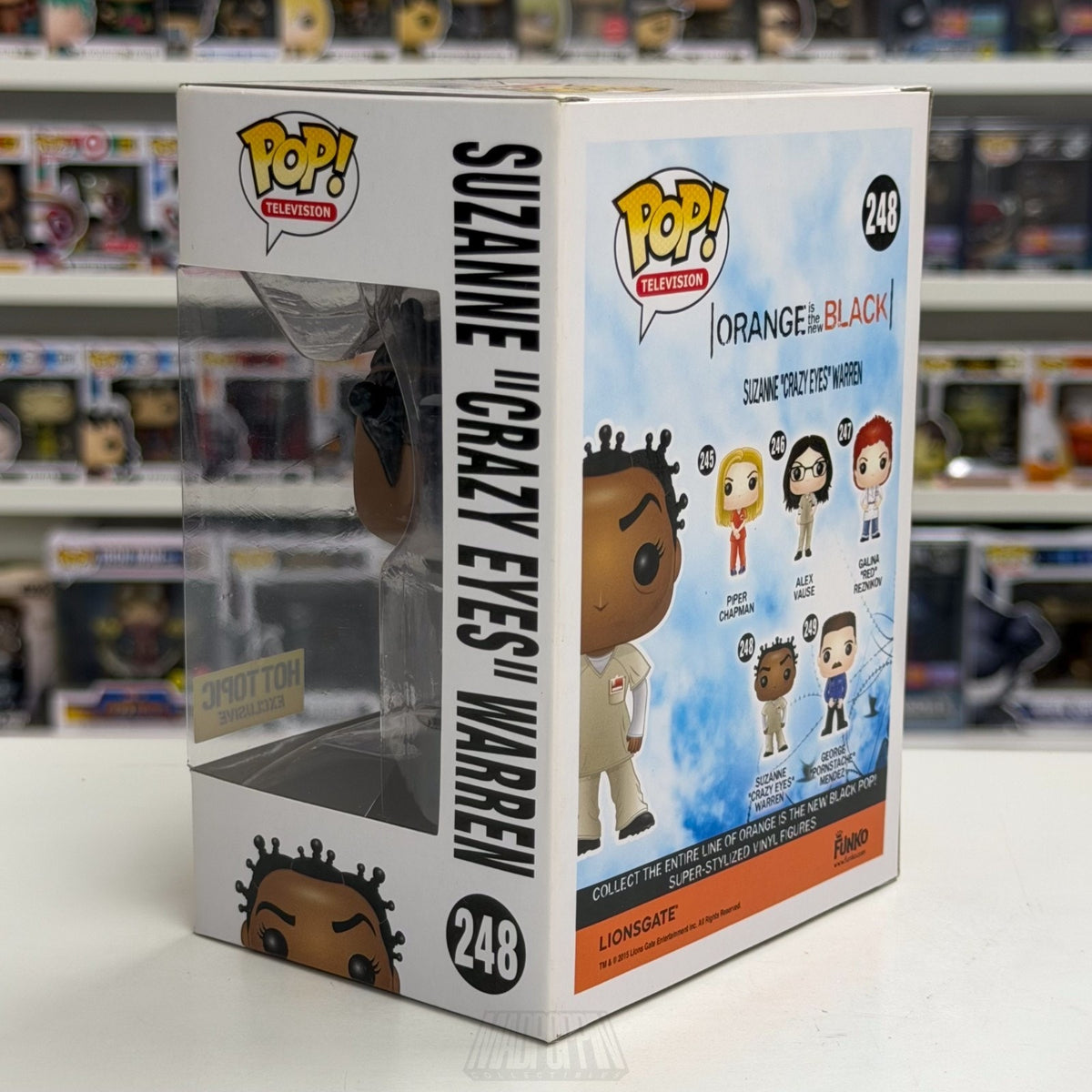 Funko Pop TV Orange New Black Suzanne Crazy Eyes Warren w/Pie Hot Topic 248 Toy