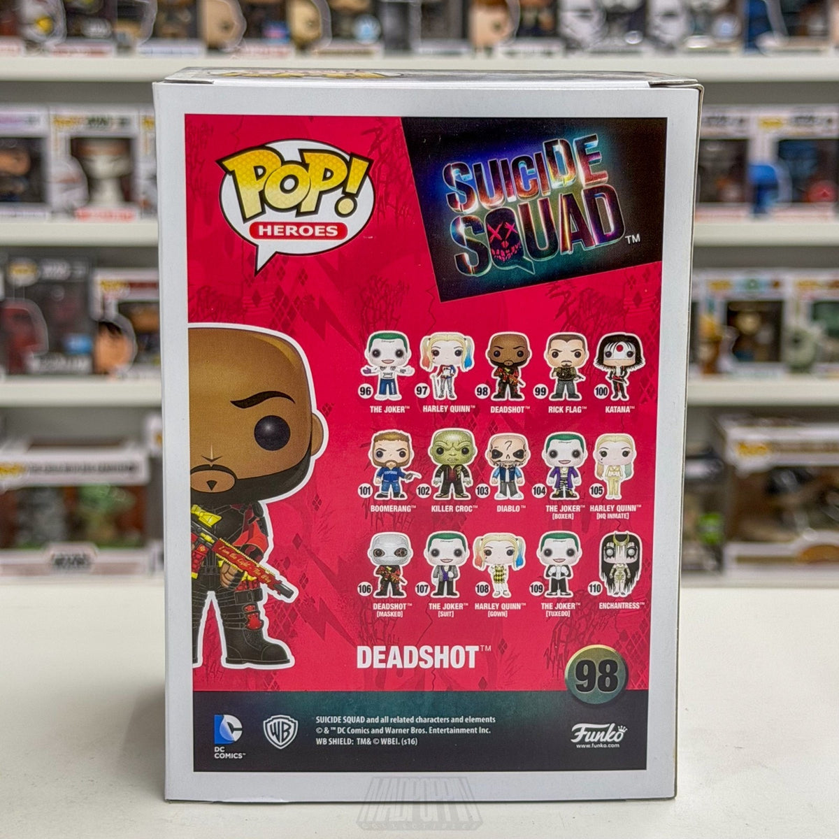 Funko Pop DC Heroes Suicide Squad Deadshot Unmasked 98 Marksman Toy Vinyl Figure