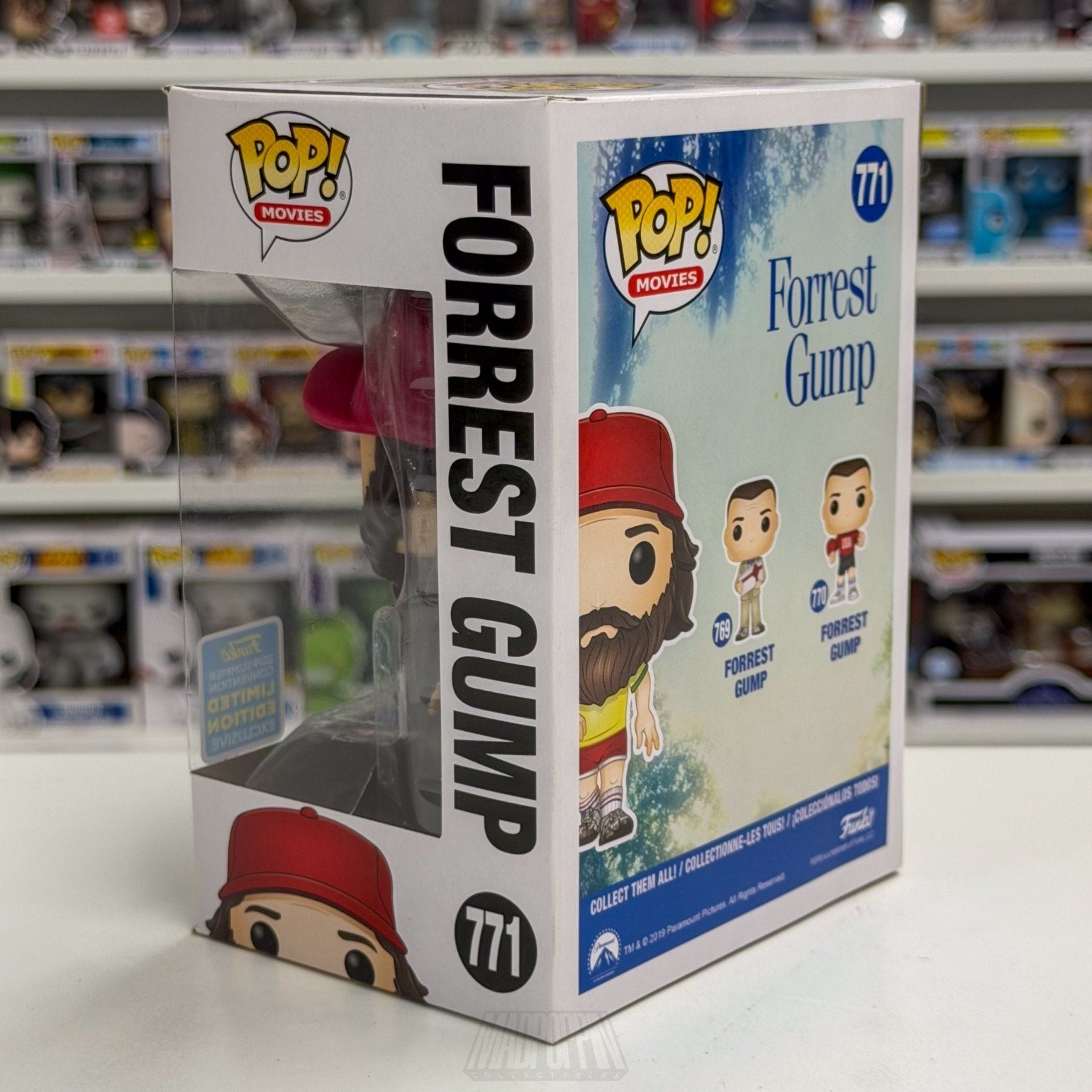 Funko Pop Movies Forrest Gump Beard SDCC 771 Comedy Drama Chocolate Vinyl Figure