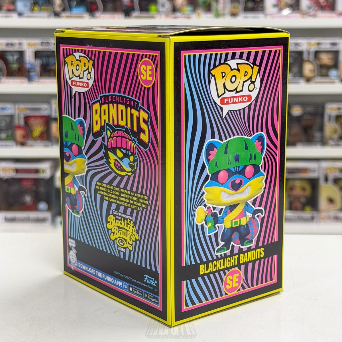 Funko Pop Fundays Blacklight Battle Bandits LE 6250 SE Raccoon Toy Vinyl Figure