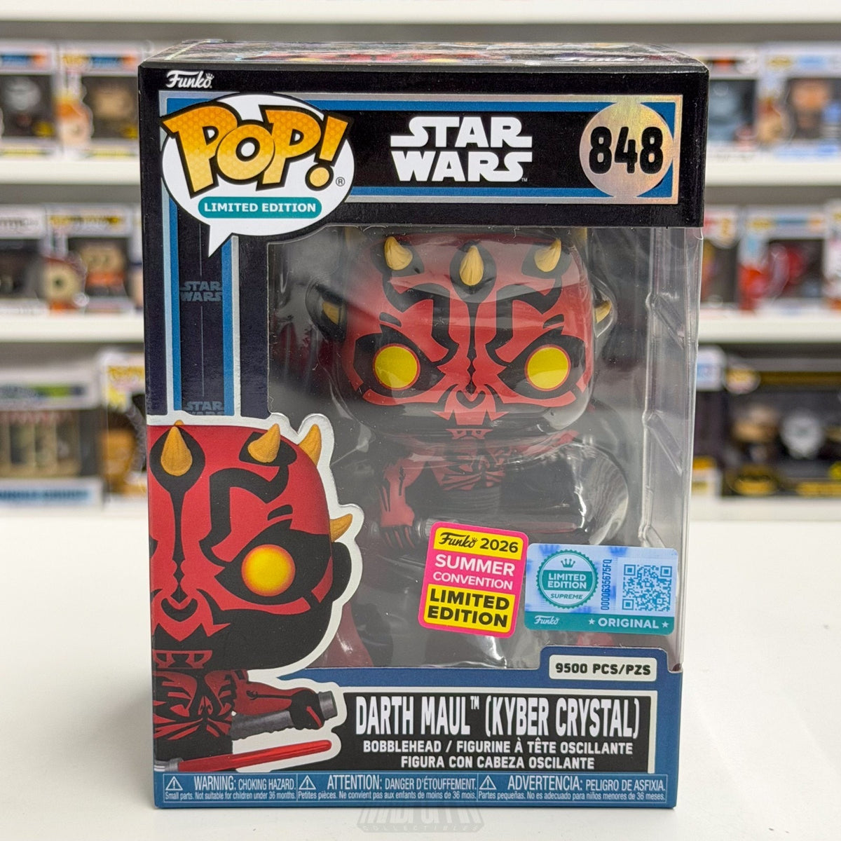 Funko Pop Star Wars Darth Maul Kyber Crystal SDCC Limited 848 Sith Vinyl Figure