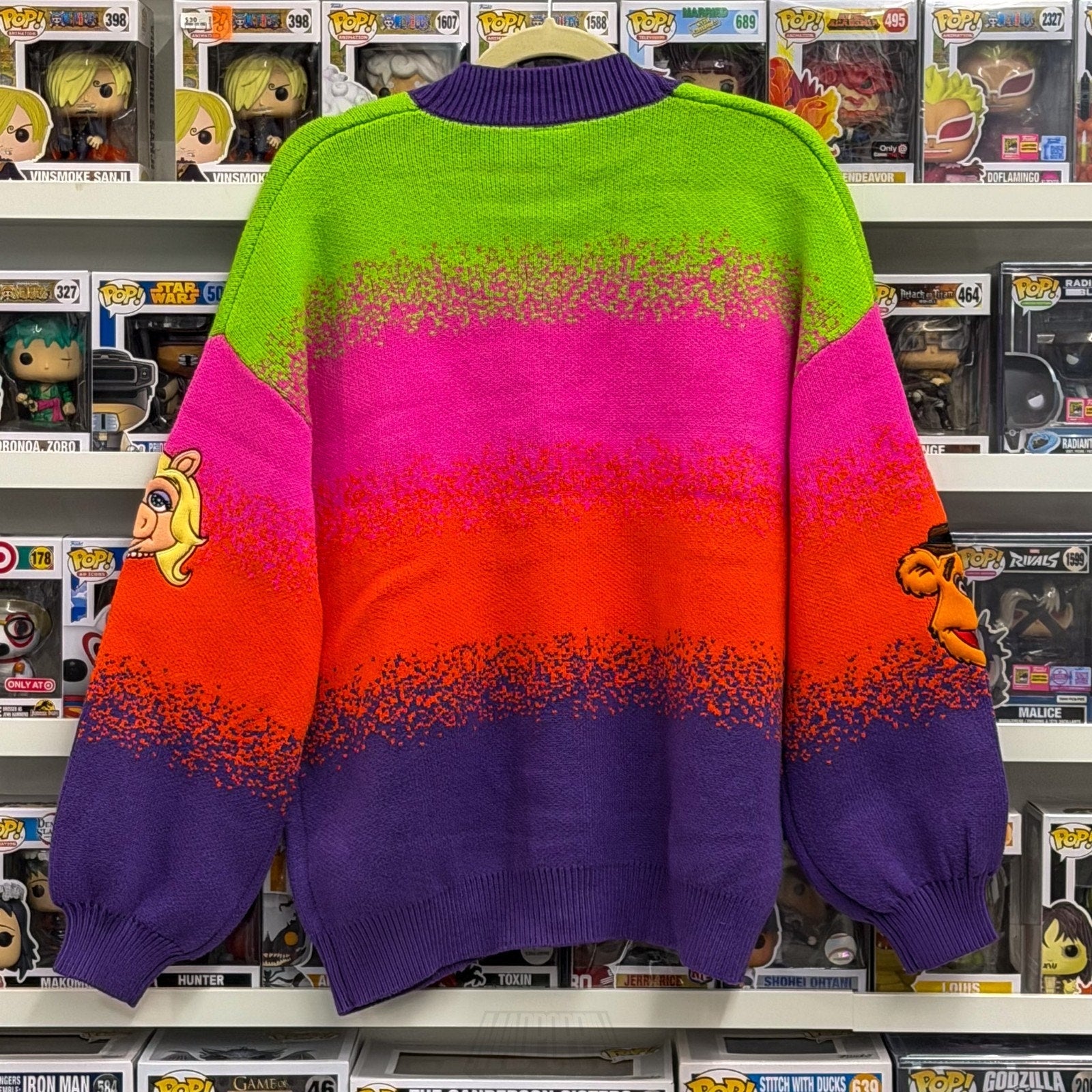 D23 Disney 2026 The Muppet Show Plush Cardigan Sweater 50th Anniversary LARGE