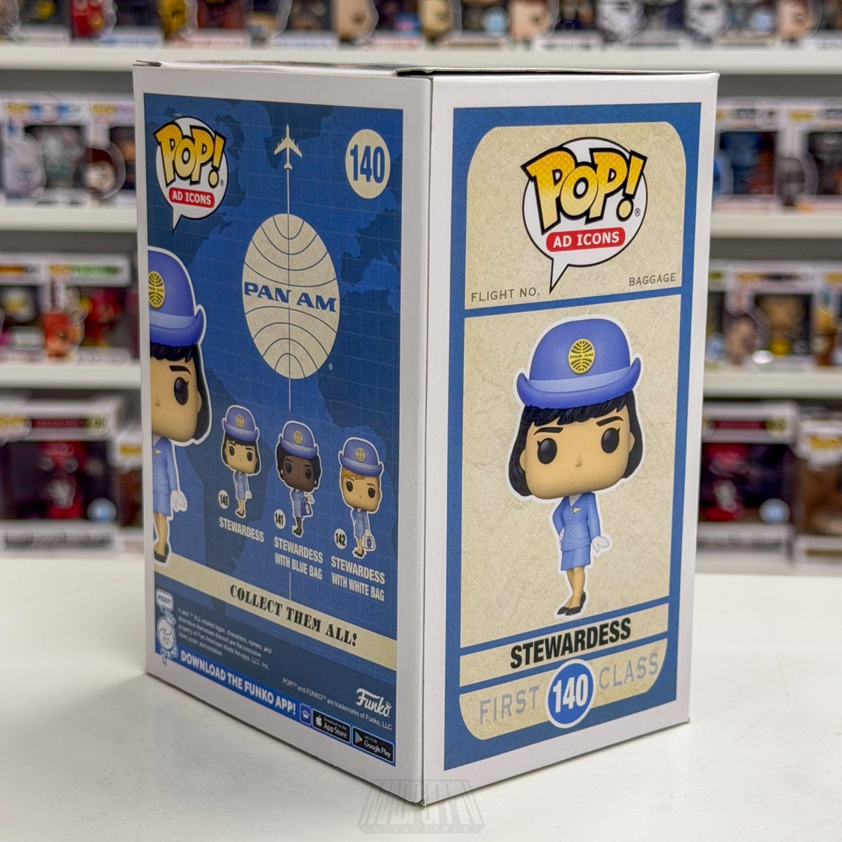 Funko Pop Ad Icons Pan Am American World Airways Stewardess 140 Toy Vinyl Figure