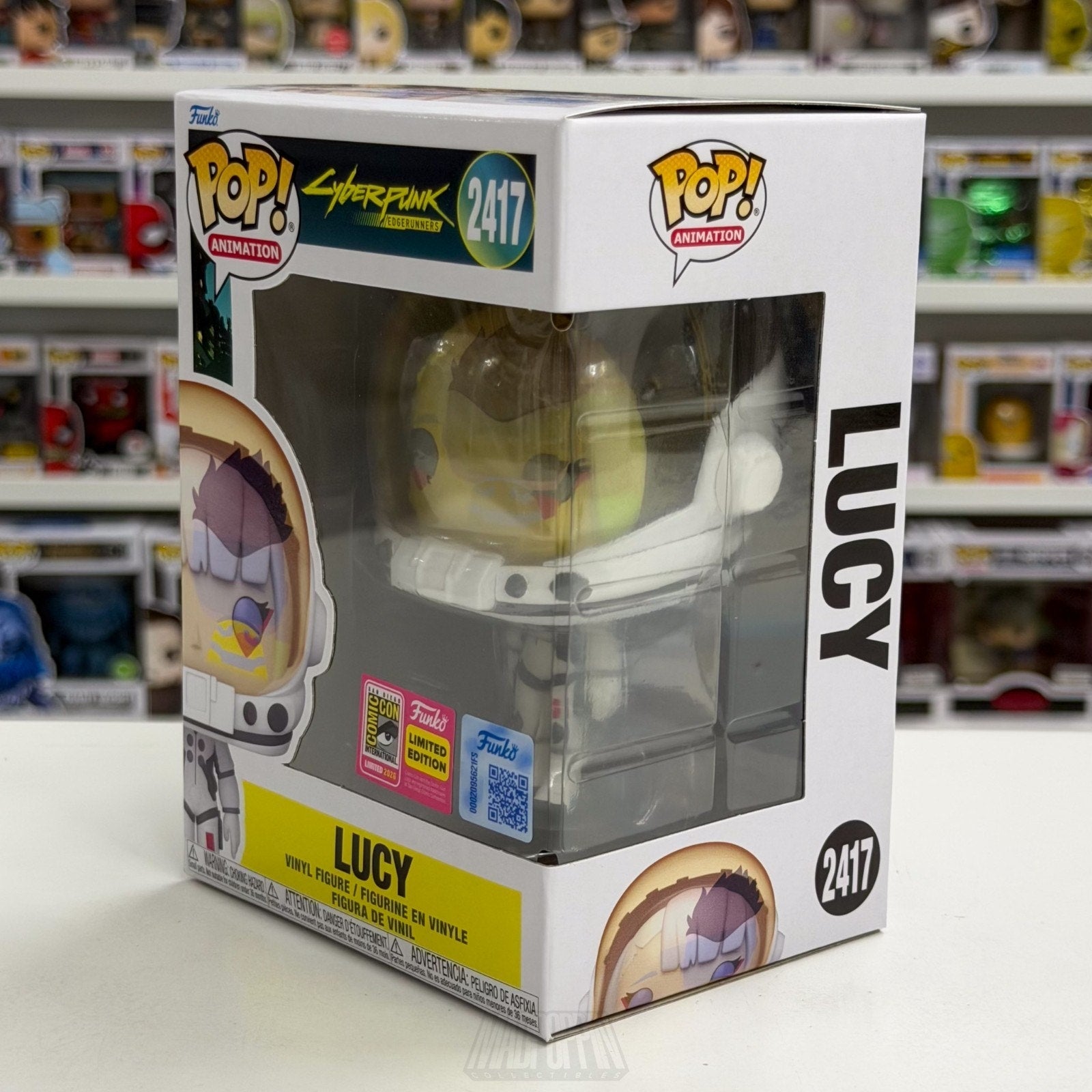 Funko Pop Animation Cyberpunk Edgerunners Lucy 2417 SDCC 2026 Toy CON STICKER