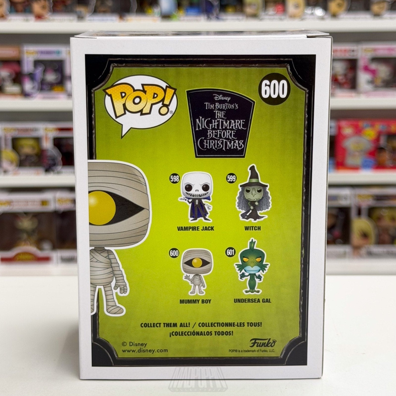Funko Pop Disney Nightmare Before Christmas Mummy Boy 600 Halloween Vinyl Figure