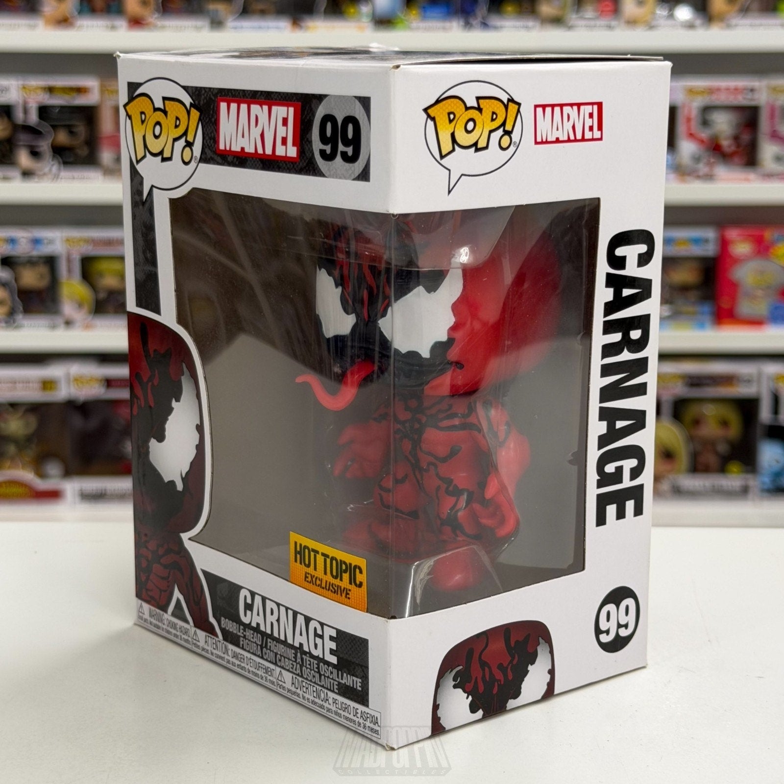 Funko Pop Marvel Carnage Hot Topic Exclusive 99 Symbiote Spider-Man Toy Figure