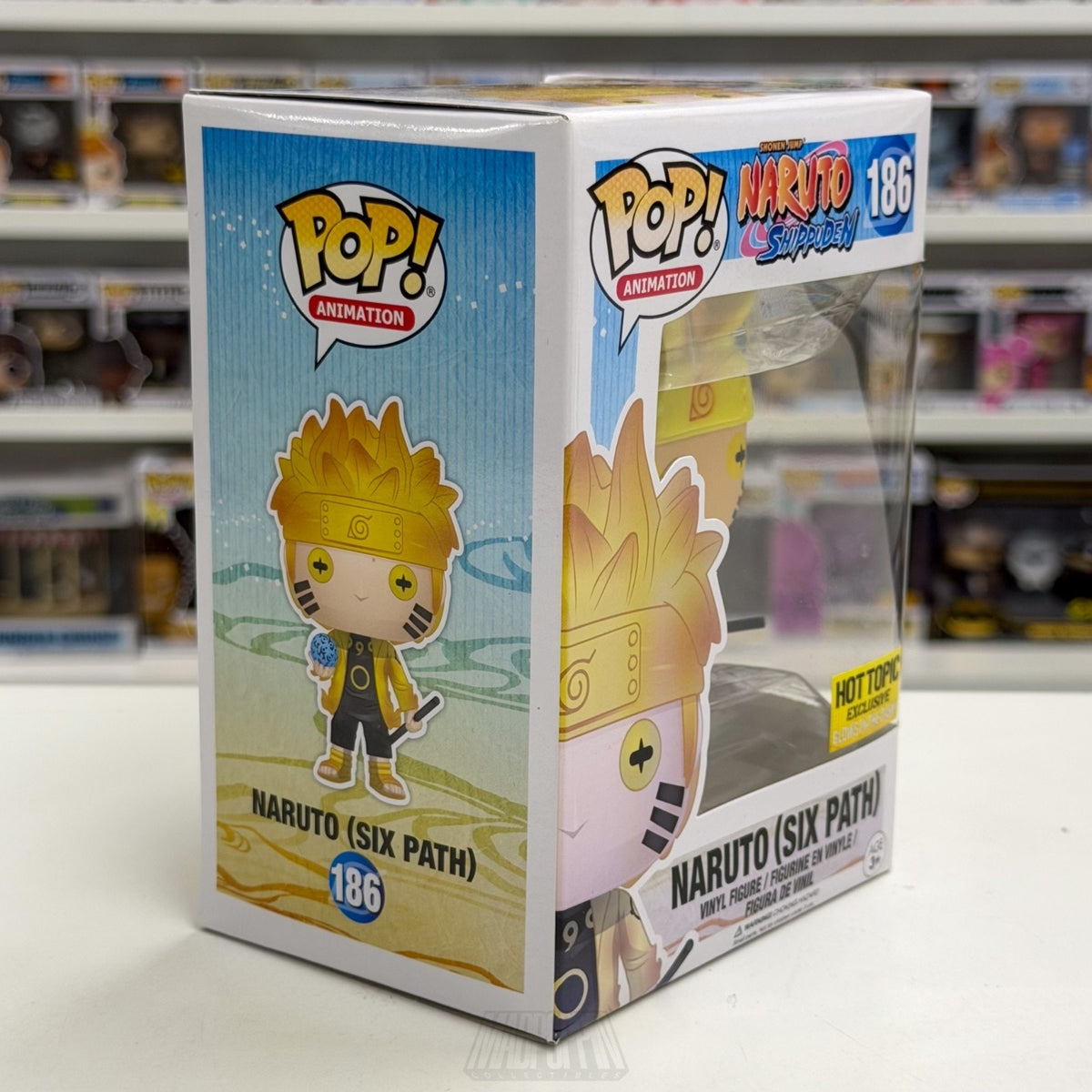 Funko Pop Anime Naruto Six Path Glow Hot Topic 186 Japan Manga Toy Vinyl Figure