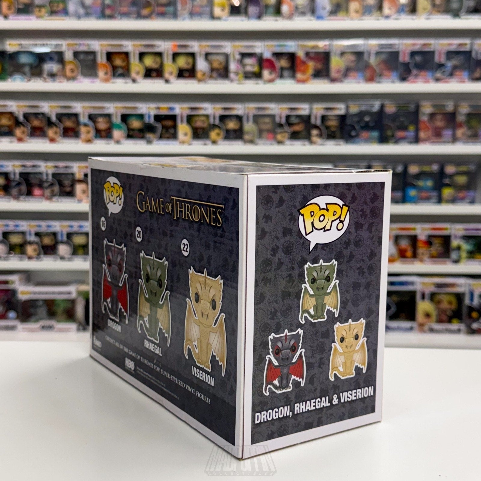 Funko Pop TV Game of Thrones Drogon Rhaegal Viserion GameStop 3 Pack Toy Figure