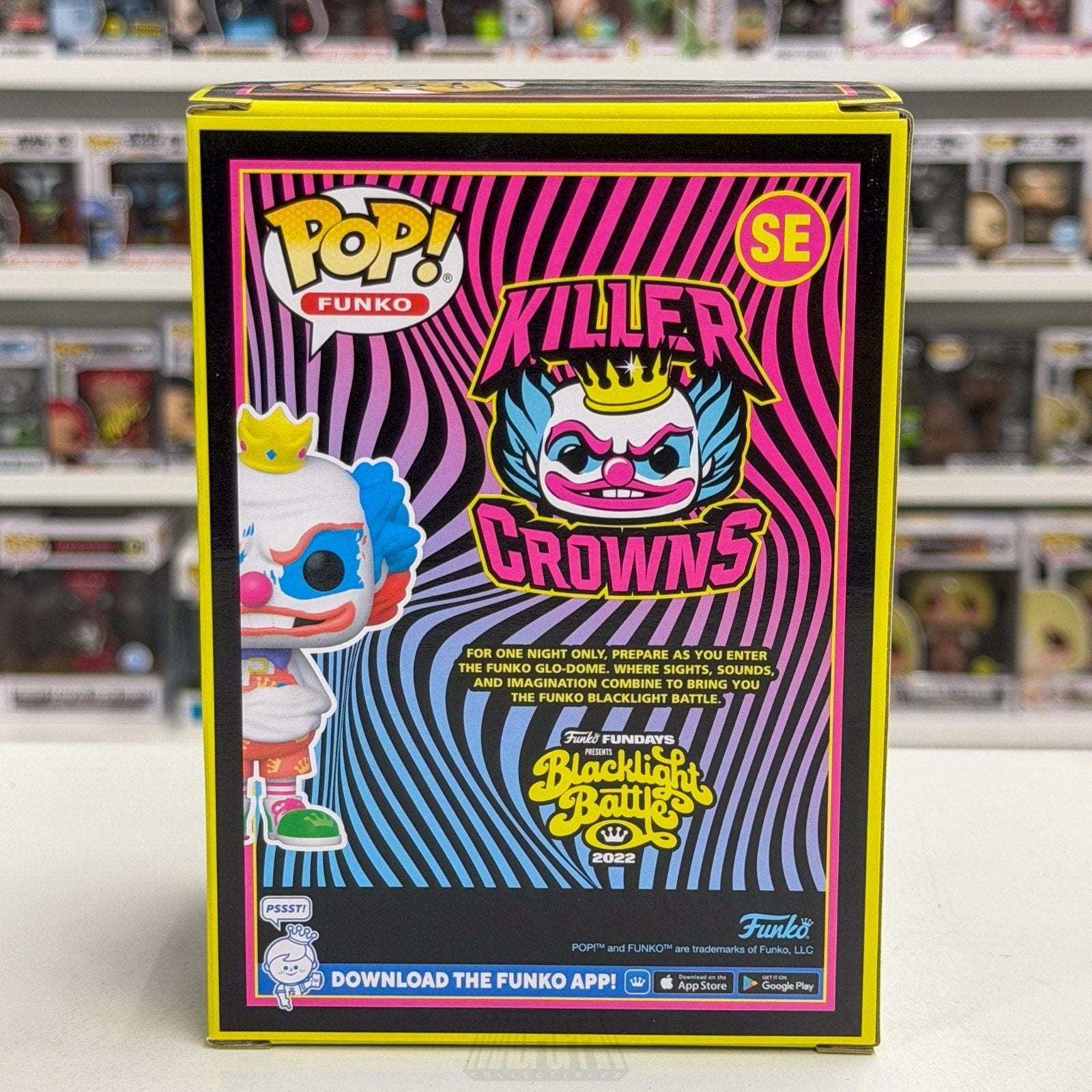 Funko Pop Fundays Blacklight Battle Killer Crowns SE Clown Toy Vinyl Figure