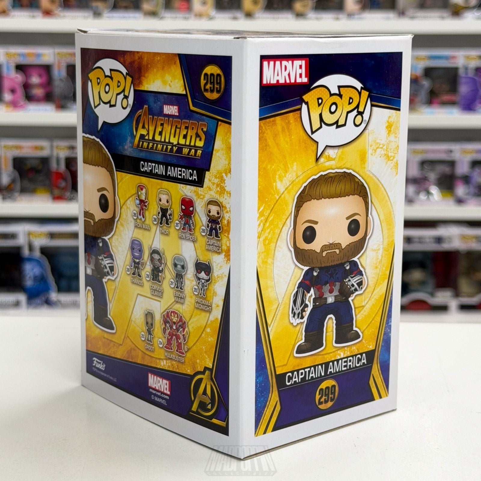 Funko Pop Marvel Avengers Infinity War Captain America Walmart 299 Vinyl Figure