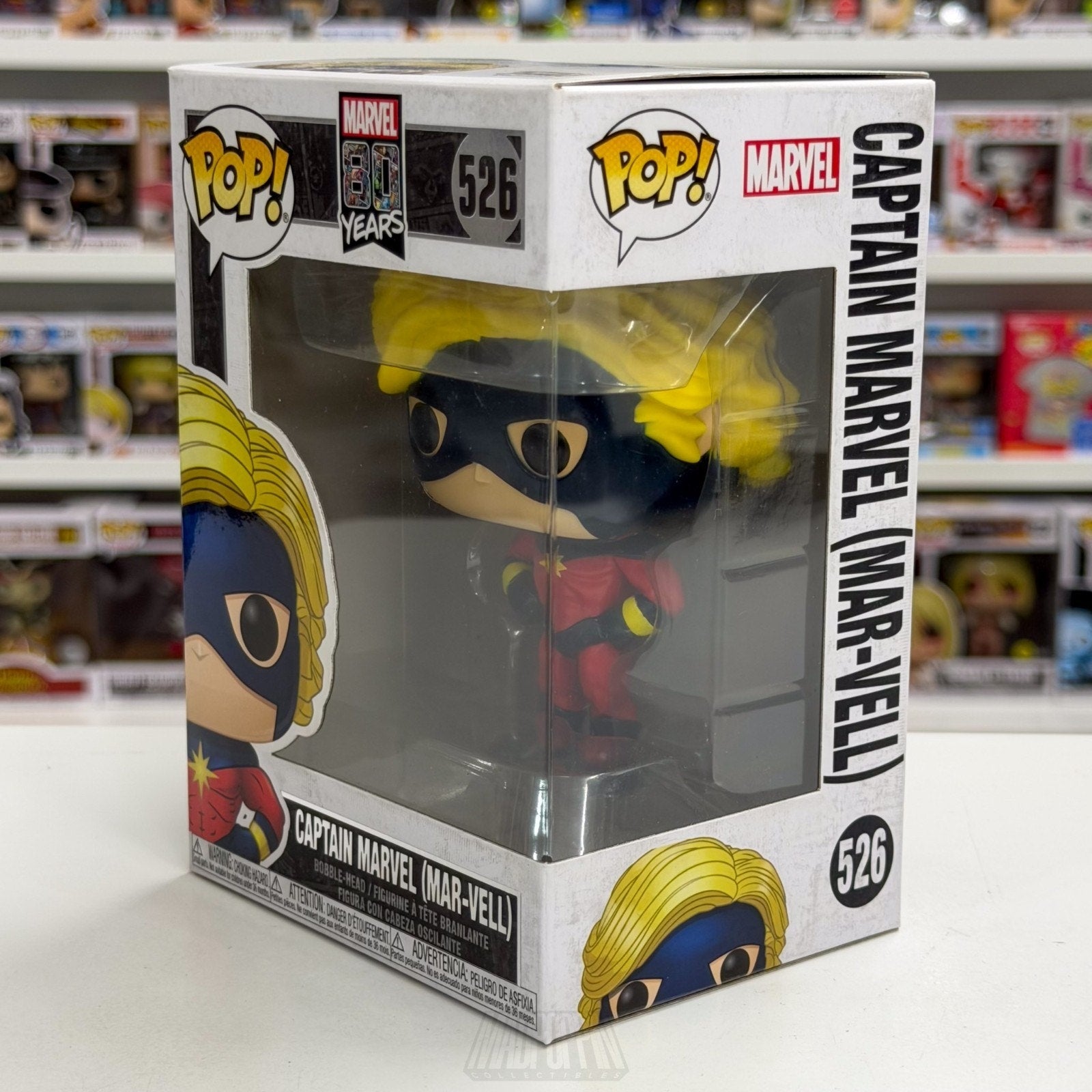 Funko Pop Marvel 80 Years Captain Marvel Mar-Vell 526 Superhero Toy Vinyl Figure