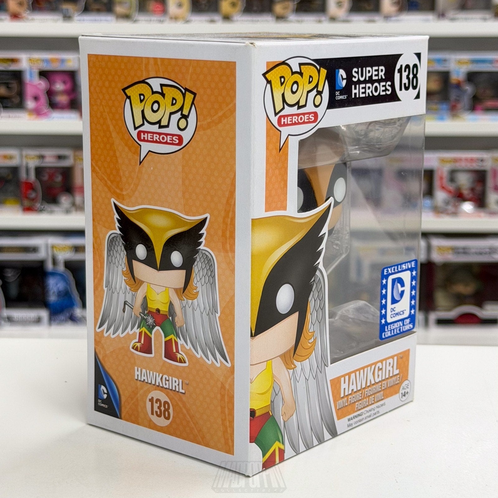 Funko Pop DC Legion of Collectors Super Heroes Hawkgirl 138 Golden Vinyl Figure