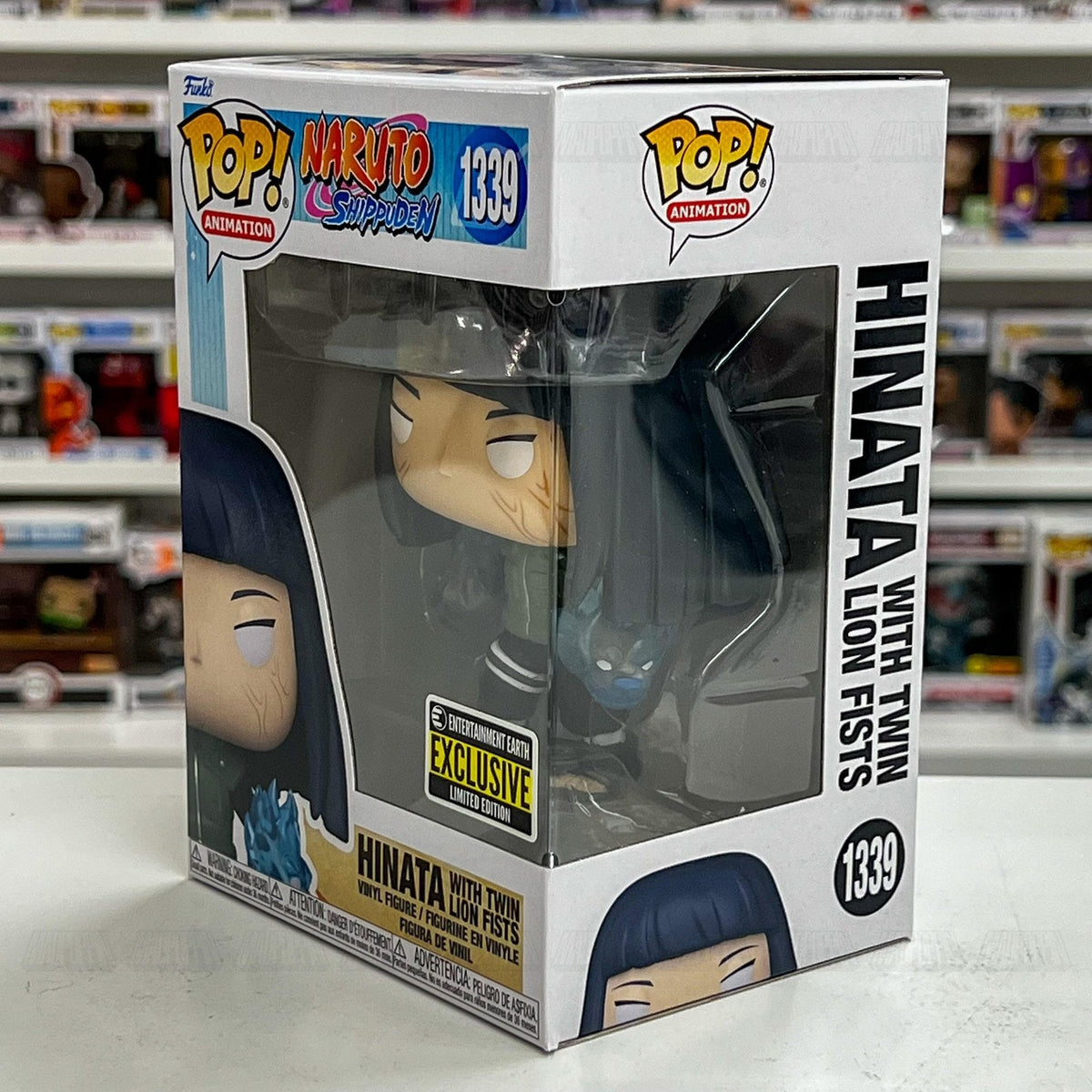 Funko Pop Anime Naruto Hinata Twin Lion Fists Entertainment Earth 1339 Figure