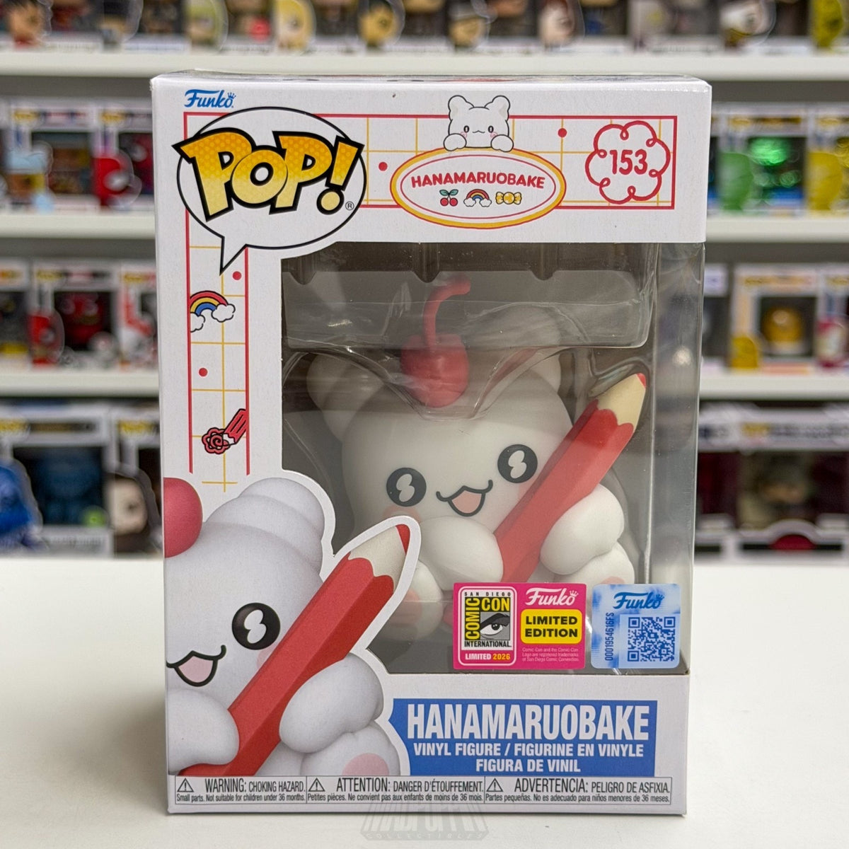 Funko Pop Sanrio Hanamaruobake 153 SDCC 2026 Cute Kawaii OFFICIAL CON STICKER