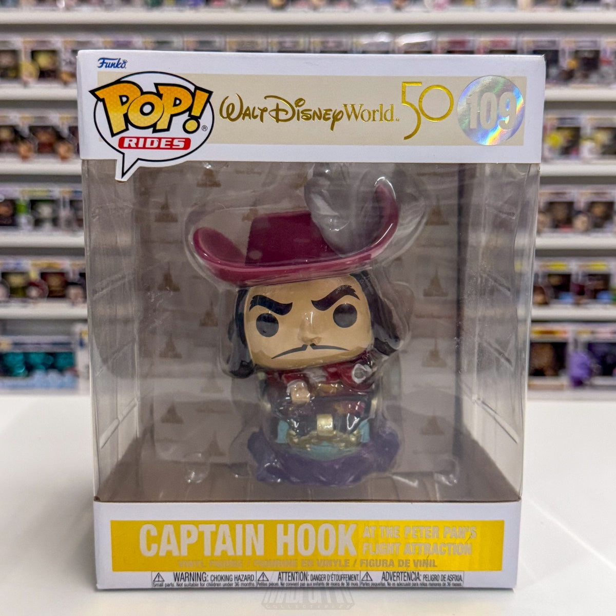 Funko Pop Disney Captain Hook at the Peter Pans Flight Attraction 109 Toy Figure