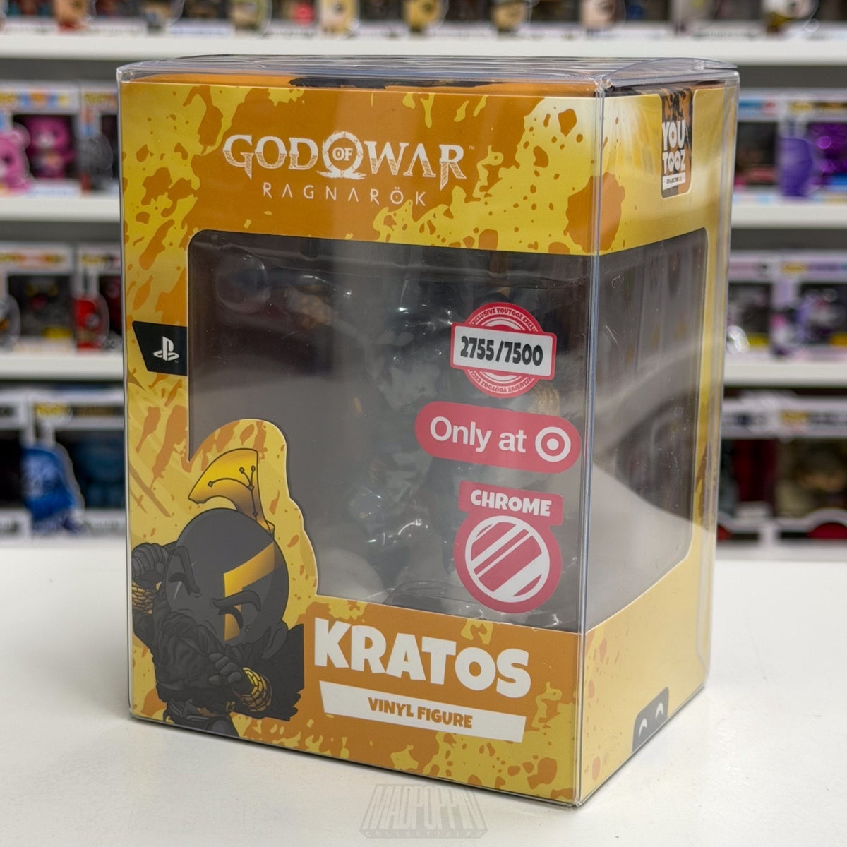 Youtooz God of War Ragnarok Kratos Chrome Target Exclusive 2755/7500 Toy Figure