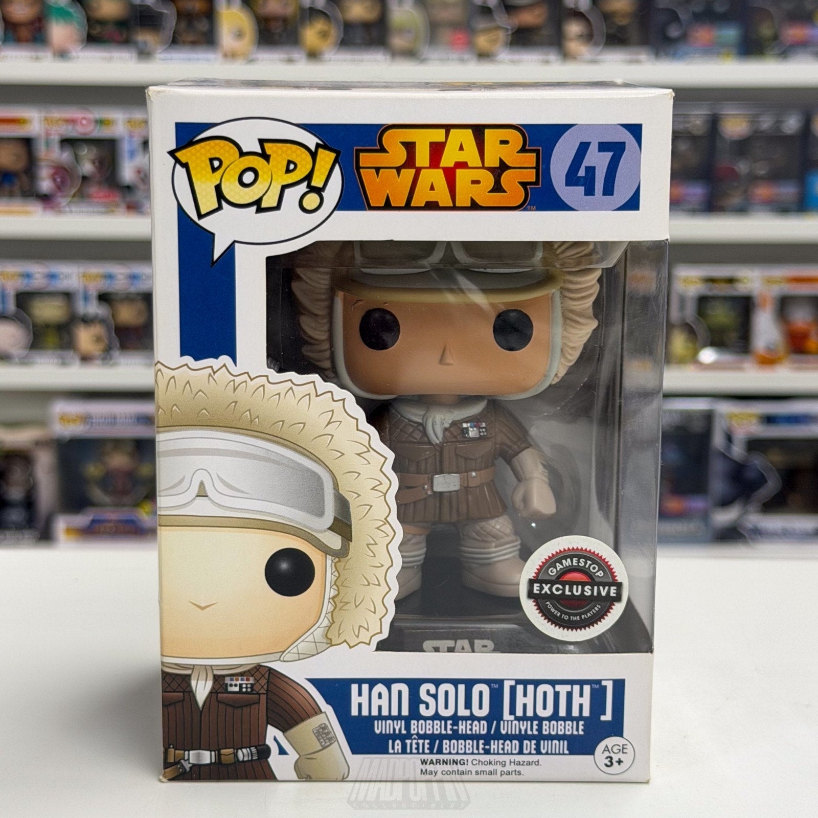 Funko Pop Star Wars Han Solo Hoth Blue Box GameStop 47 ESB Ice Toy Vinyl Figure