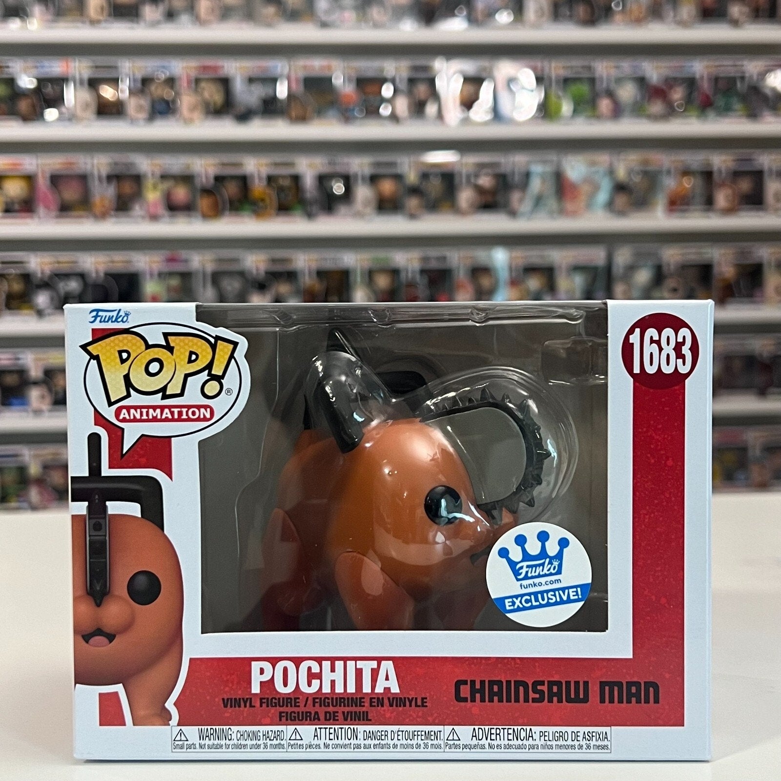 Funko Pop Anime Chainsaw Man Pochita Standing Exclusive 1683 Dog Vinyl Figure