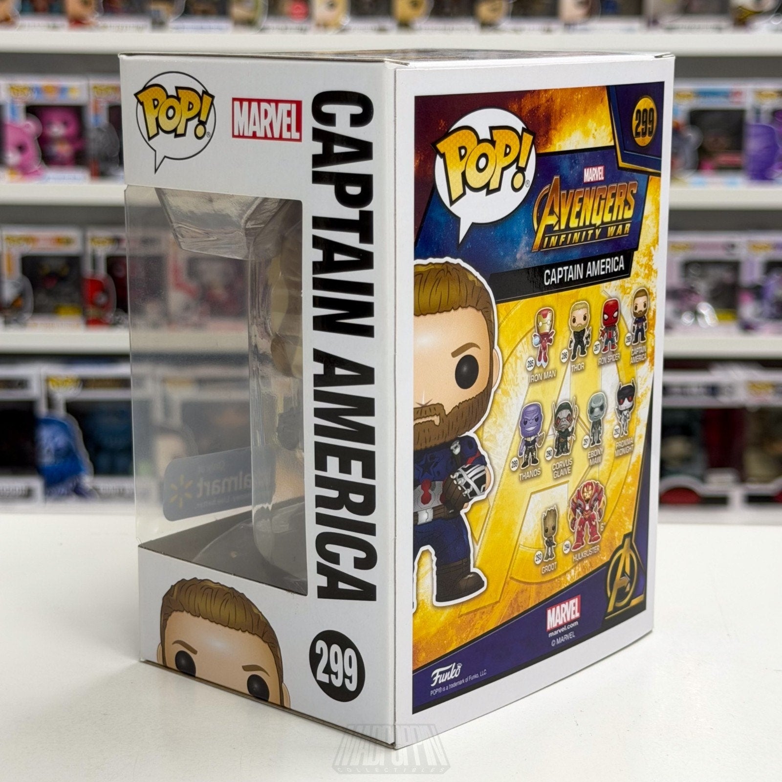 Funko Pop Marvel Avengers Infinity War Captain America Walmart 299 Vinyl Figure