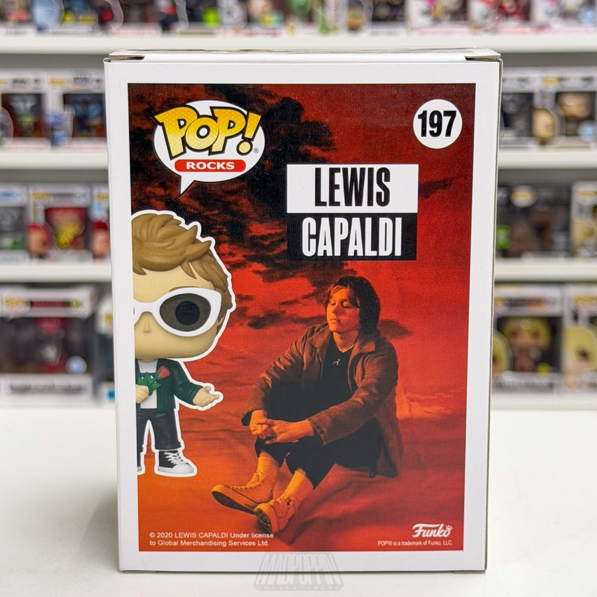 Funko Pop Rocks Lewis Capaldi w/Rose 197 Music Scottish Singer Toy Vinyl Figure