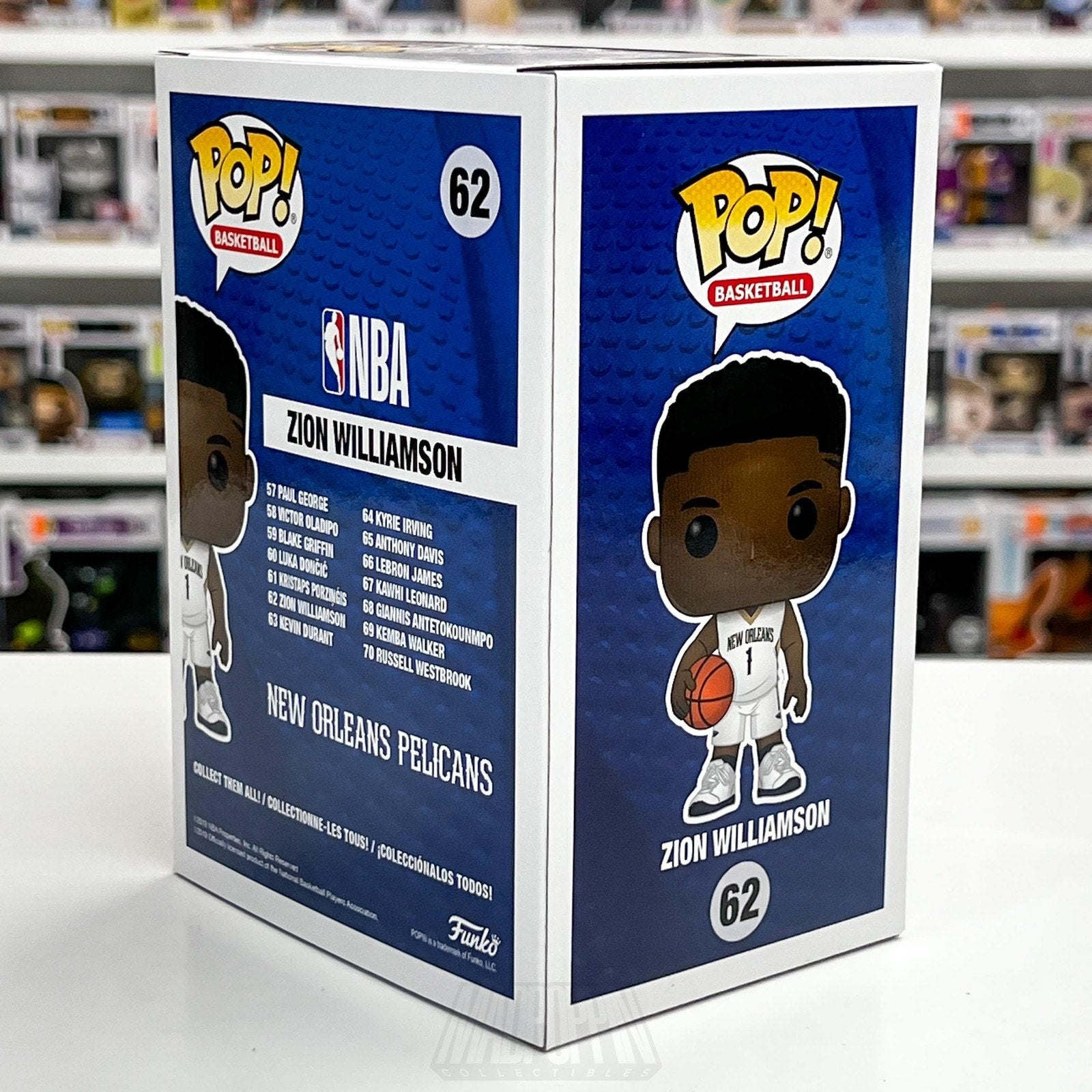 Funko Pop! NBA Zion Williamson #62 New Orleans Pelicans Vinyl Figure Collectible