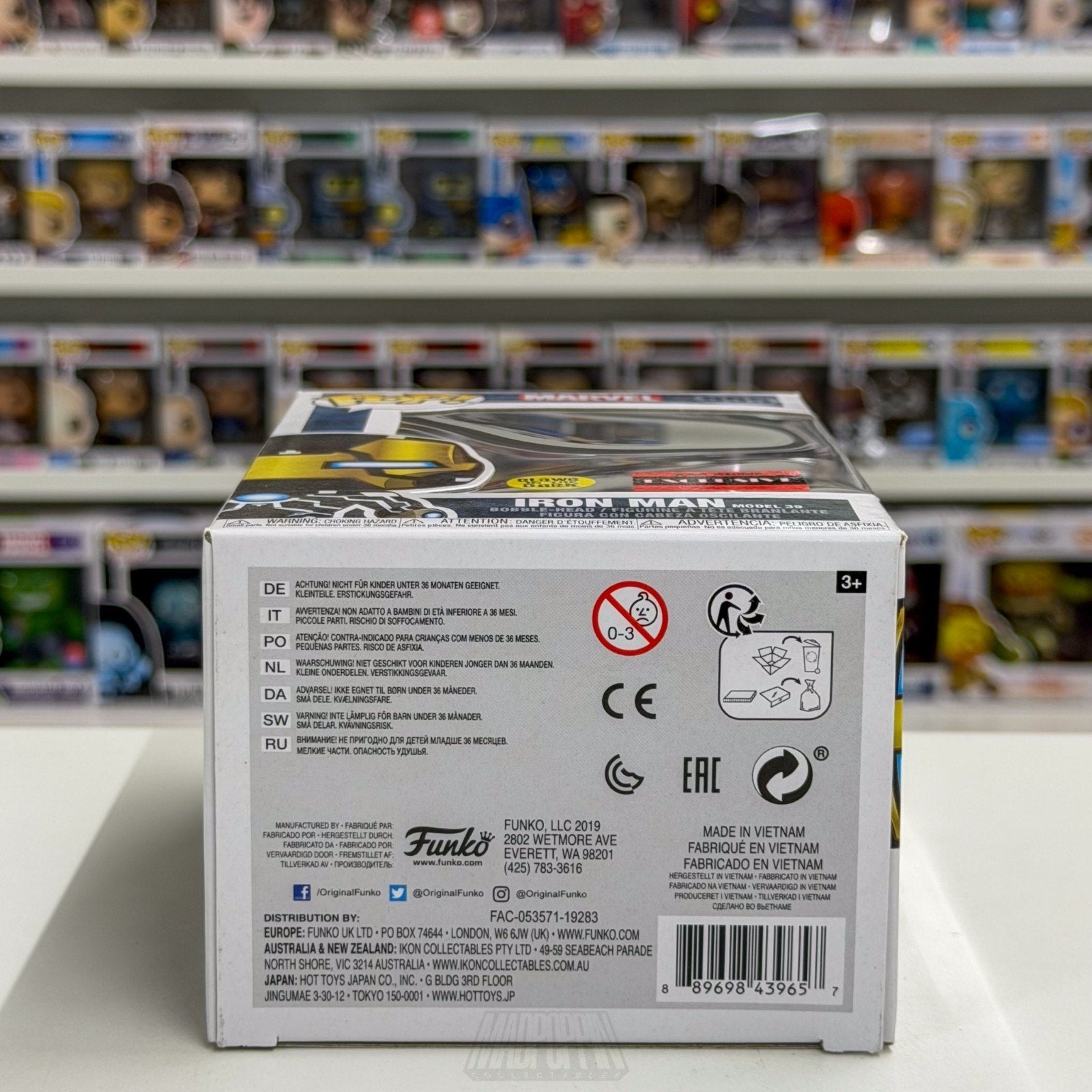 Funko Pop Marvel Iron Man Model 39 Glow in the Dark AAA Anime 555 Vinyl Figure
