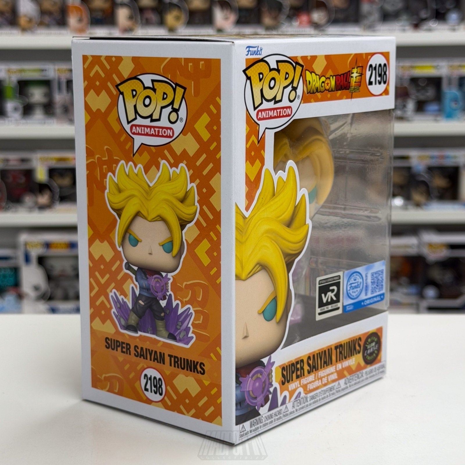 Funko Pop Anime Dragon Ball Super Saiyan Trunks vRare Glow Chase 2198 Toy Figure