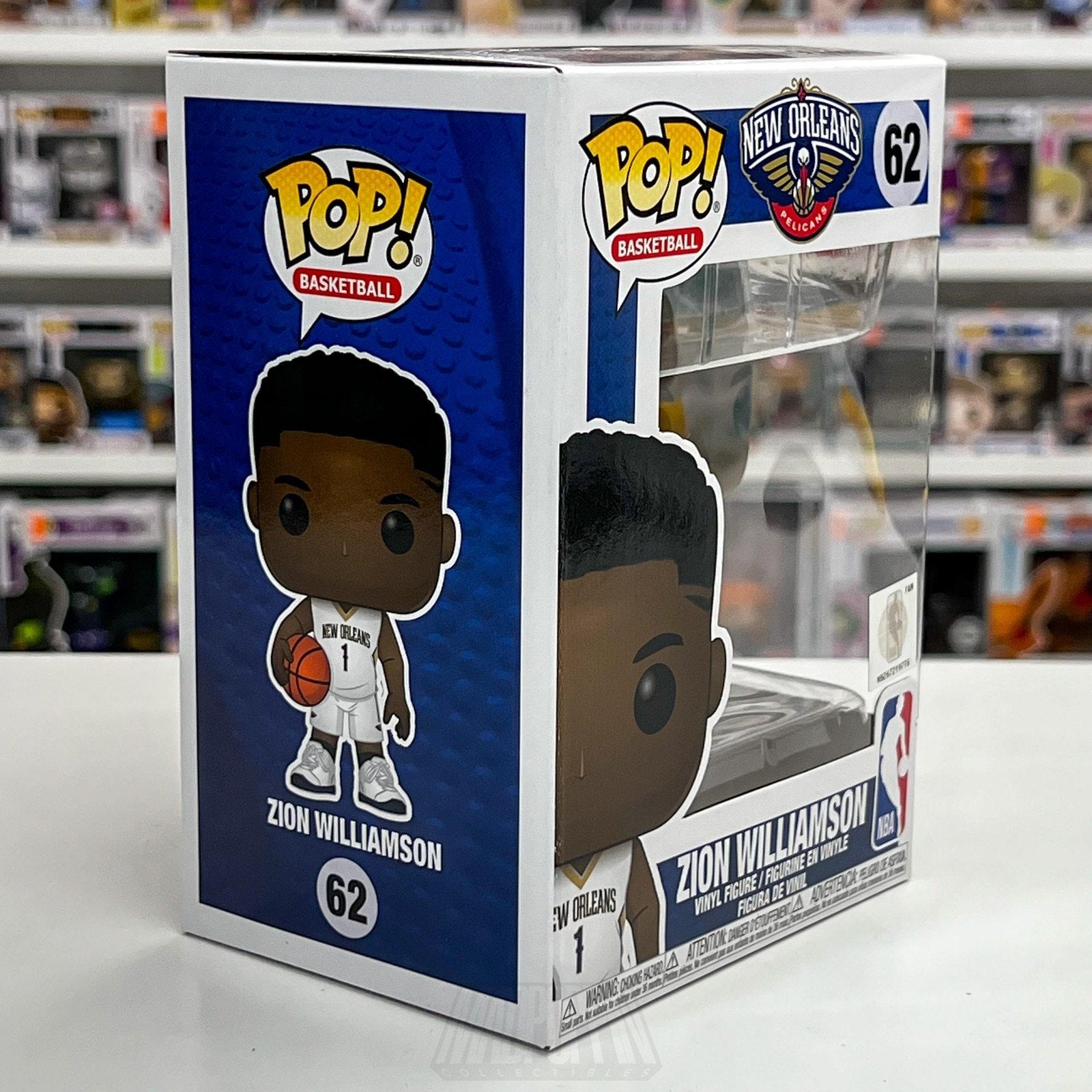 Funko Pop! NBA Zion Williamson #62 New Orleans Pelicans Vinyl Figure Collectible