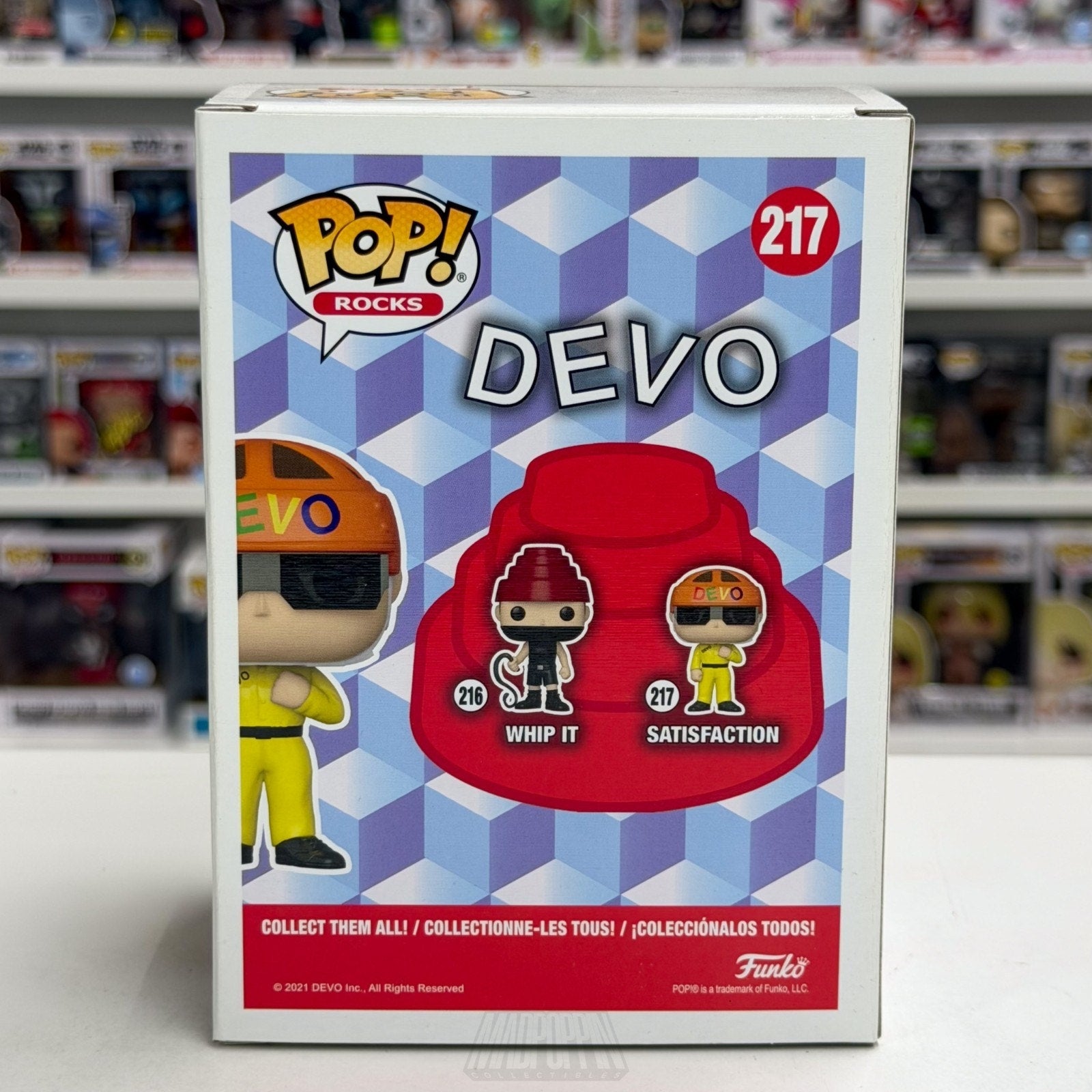 Funko Pop Rocks Devo Satisfaction 217 Music New Wave Punk Synth Vinyl Figure