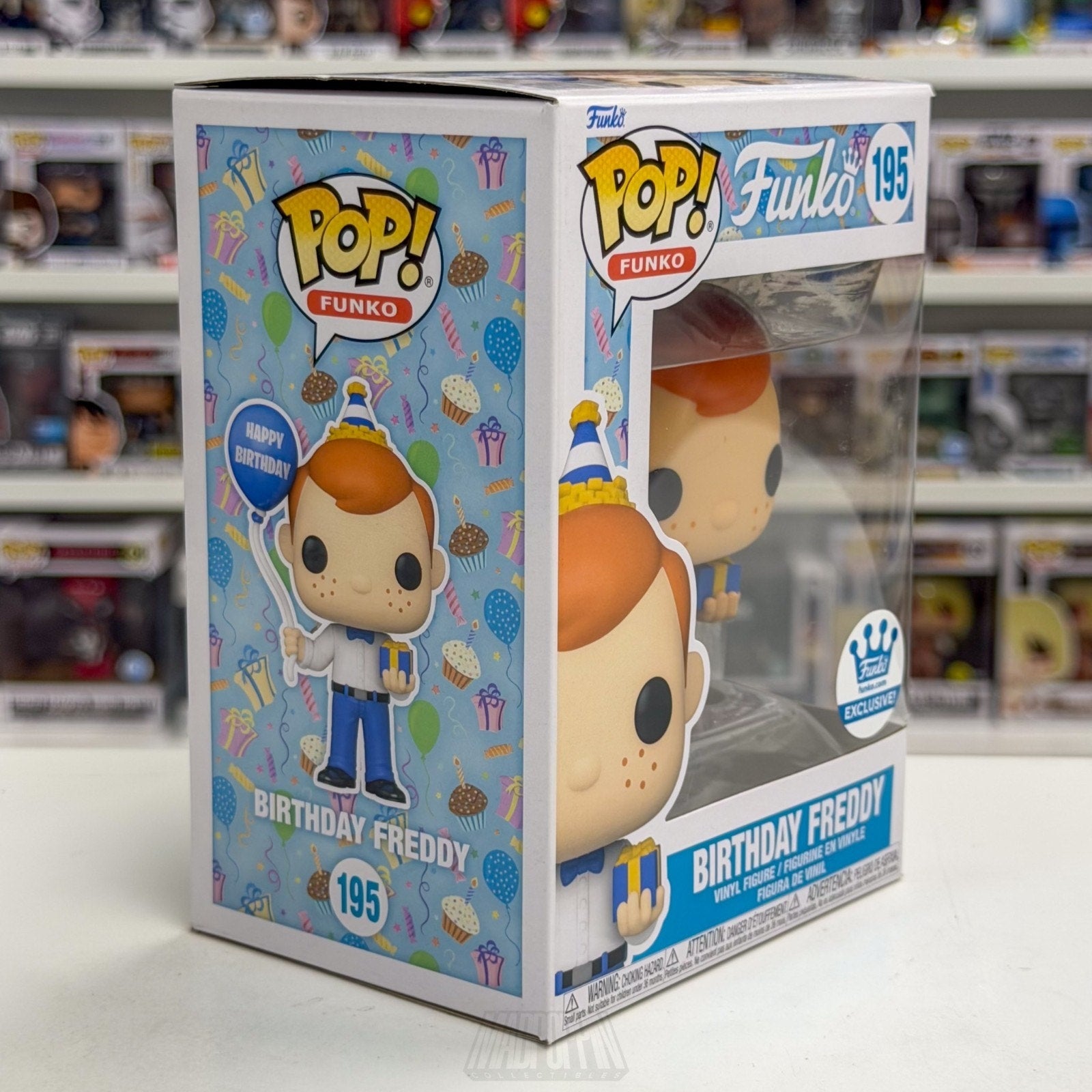 Funko Pop Birthday Freddy w/Balloon & Gift Exclusive 195 Mascot Toy Vinyl Figure