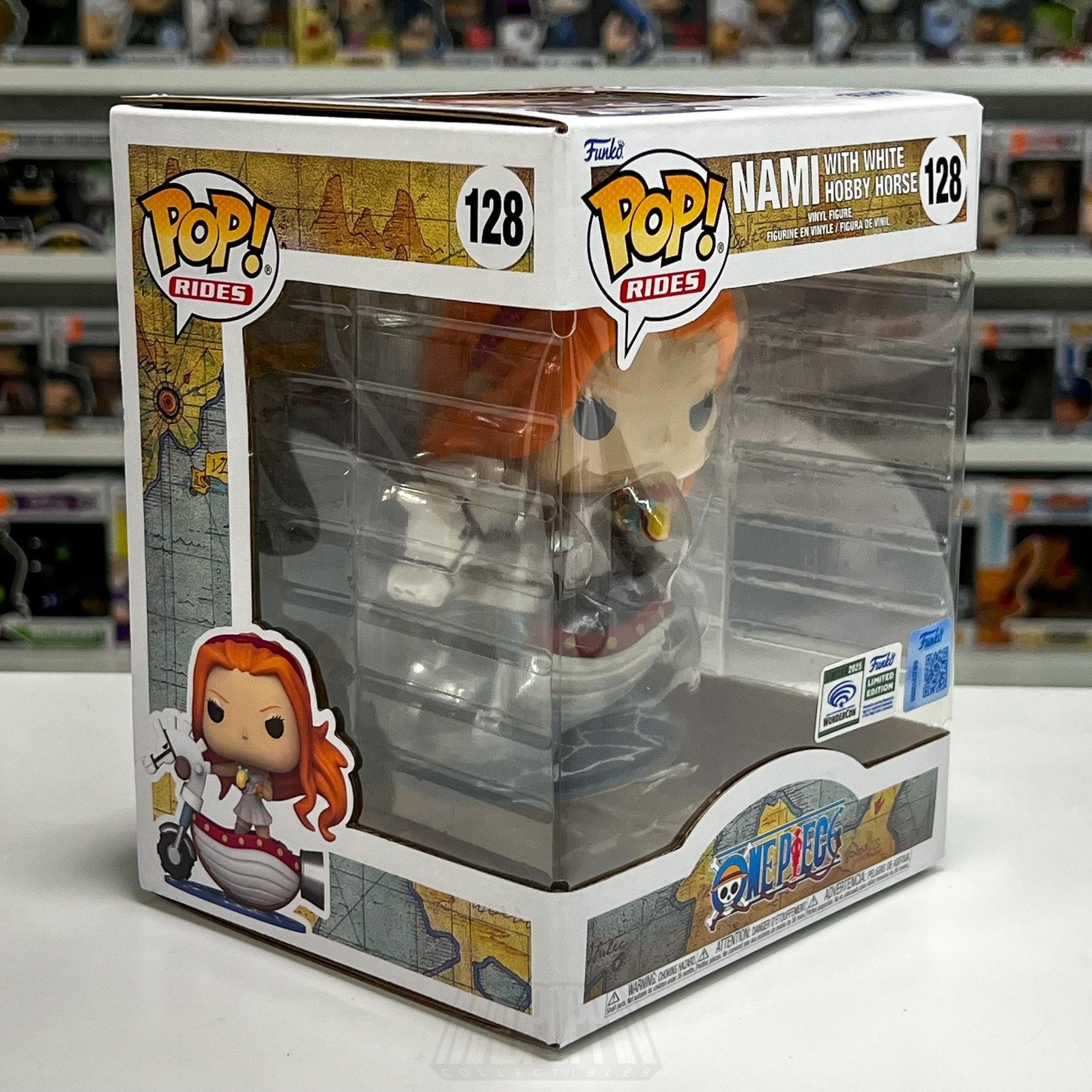Funko Pop Ride Anime One Piece Nami White Hobby Horse Wondercon 128 Vinyl Figure