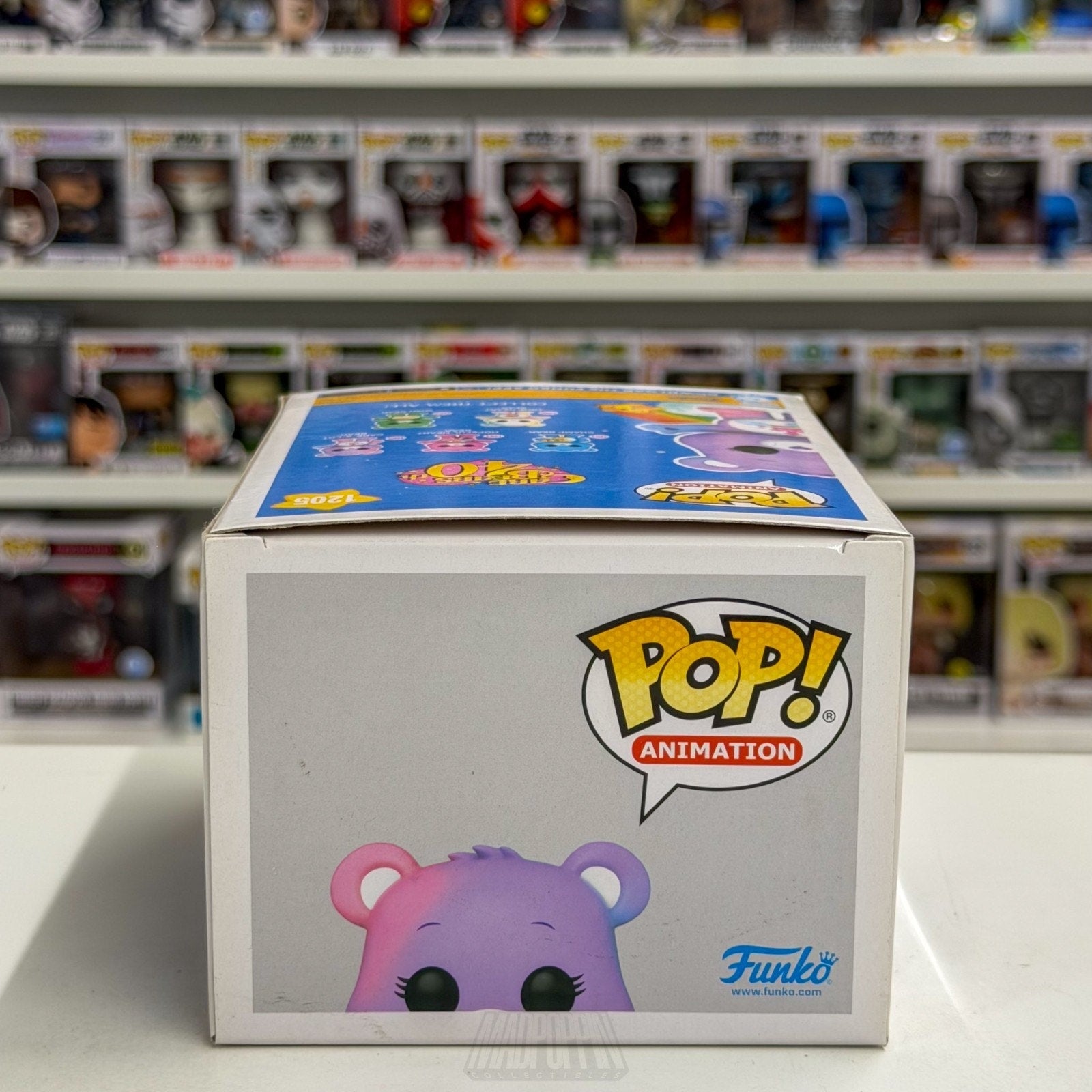 Funko Pop Animation Care Bears Care-A-Lot Bear 1205 Cartoon 80s Toy Vinyl Figure