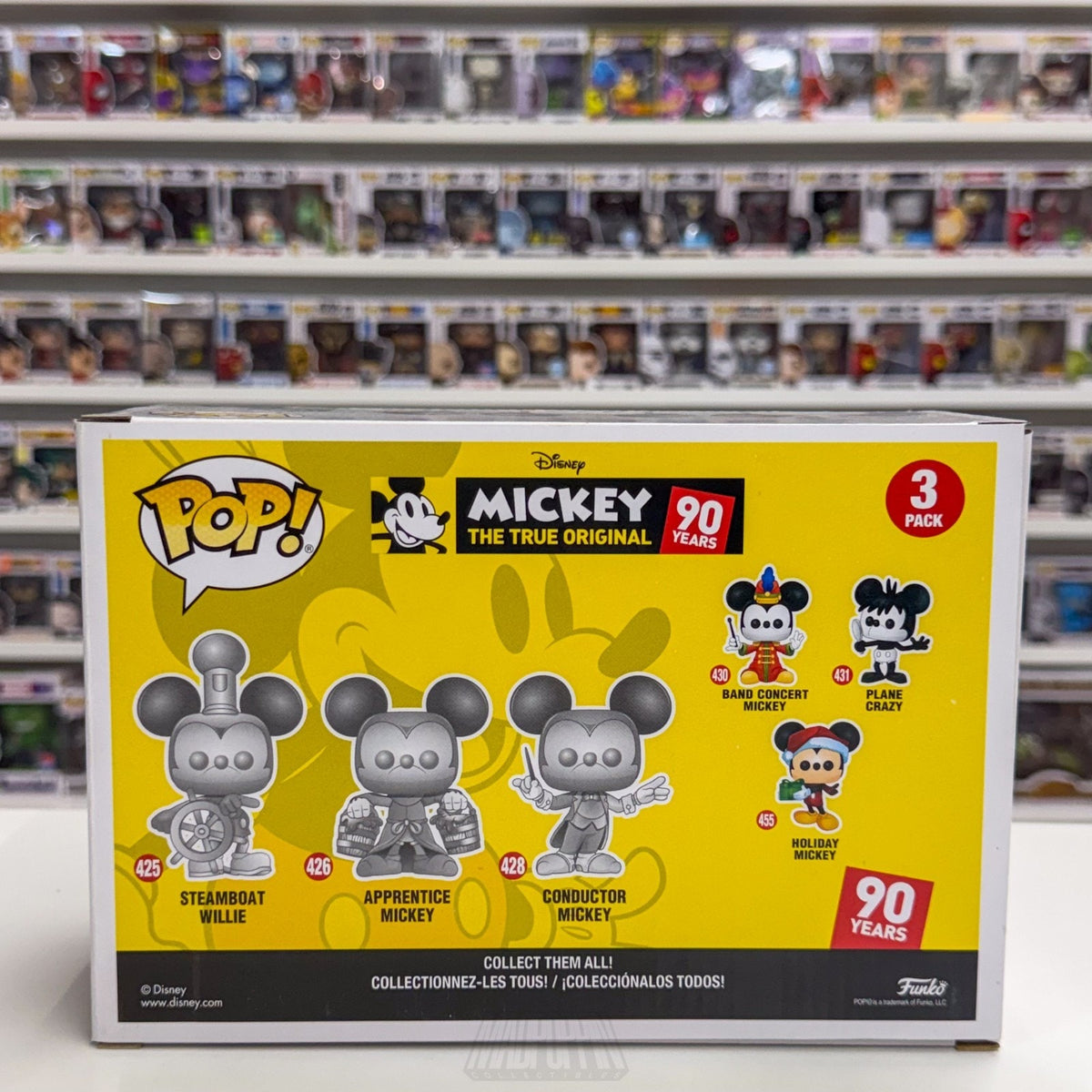 Funko Pop Disney Mickey Mouse Silver 3 Pack Amazon Exclusive Toy Vinyl Figures