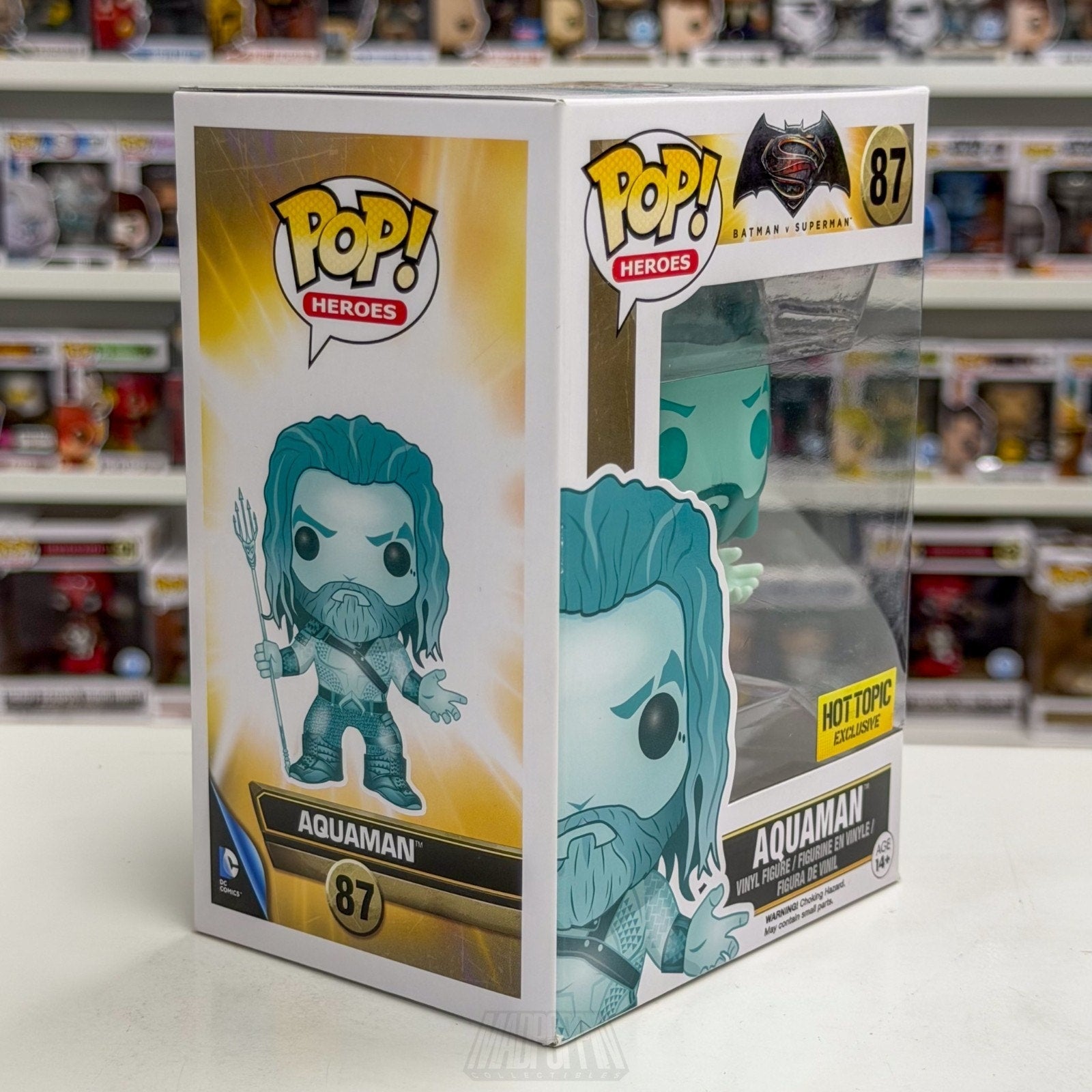 Funko Pop DC Heroes Batman v Superman Aquaman Ocean Hot Topic 87 Vinyl Figure