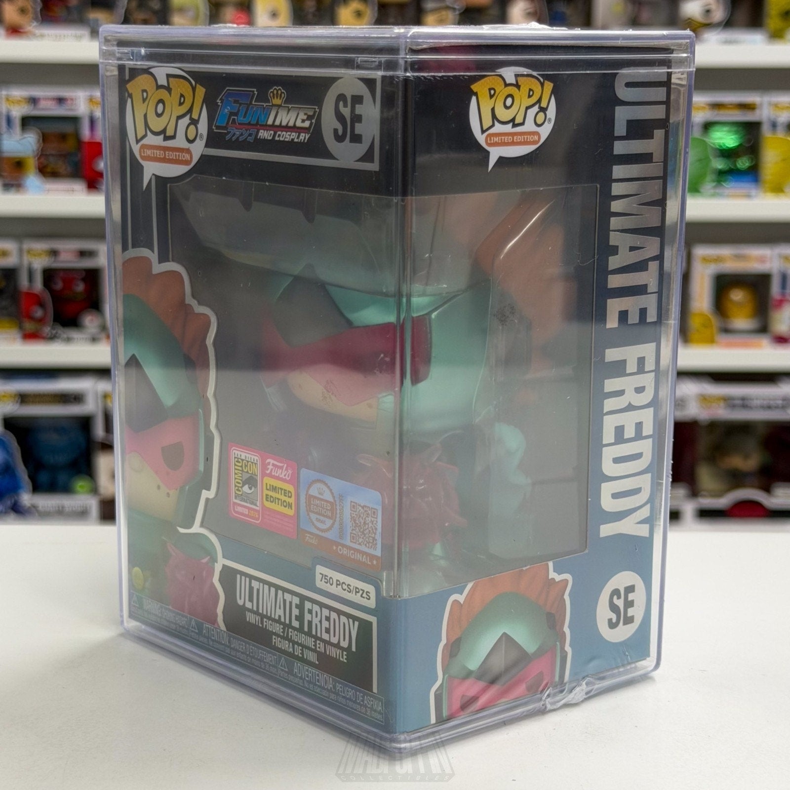 Funko Pop Funime & Cosplay Ultimate Freddy SE 750 SDCC 2026 GRAIL CON STICKER
