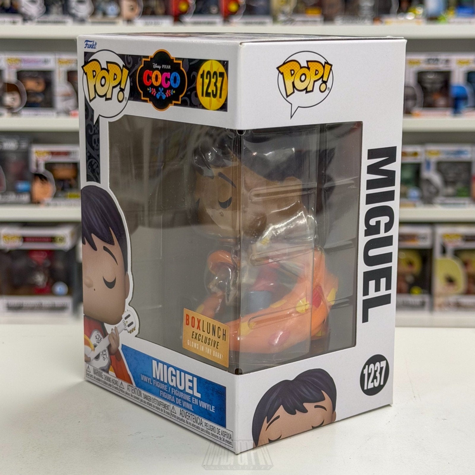 Funko Pop Disney Pixar Coco Miguel w/Guitar Glow BoxLunch 1237 Toy Vinyl Figure