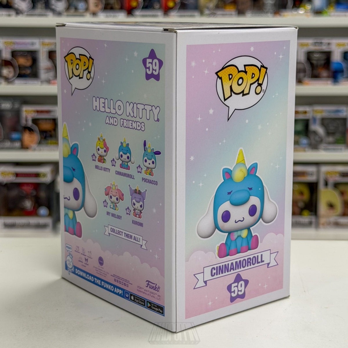 Funko Pop Sanrio Hello Kitty & Friends Cinnamoroll Flocked Hot Topic 59 Kawaii
